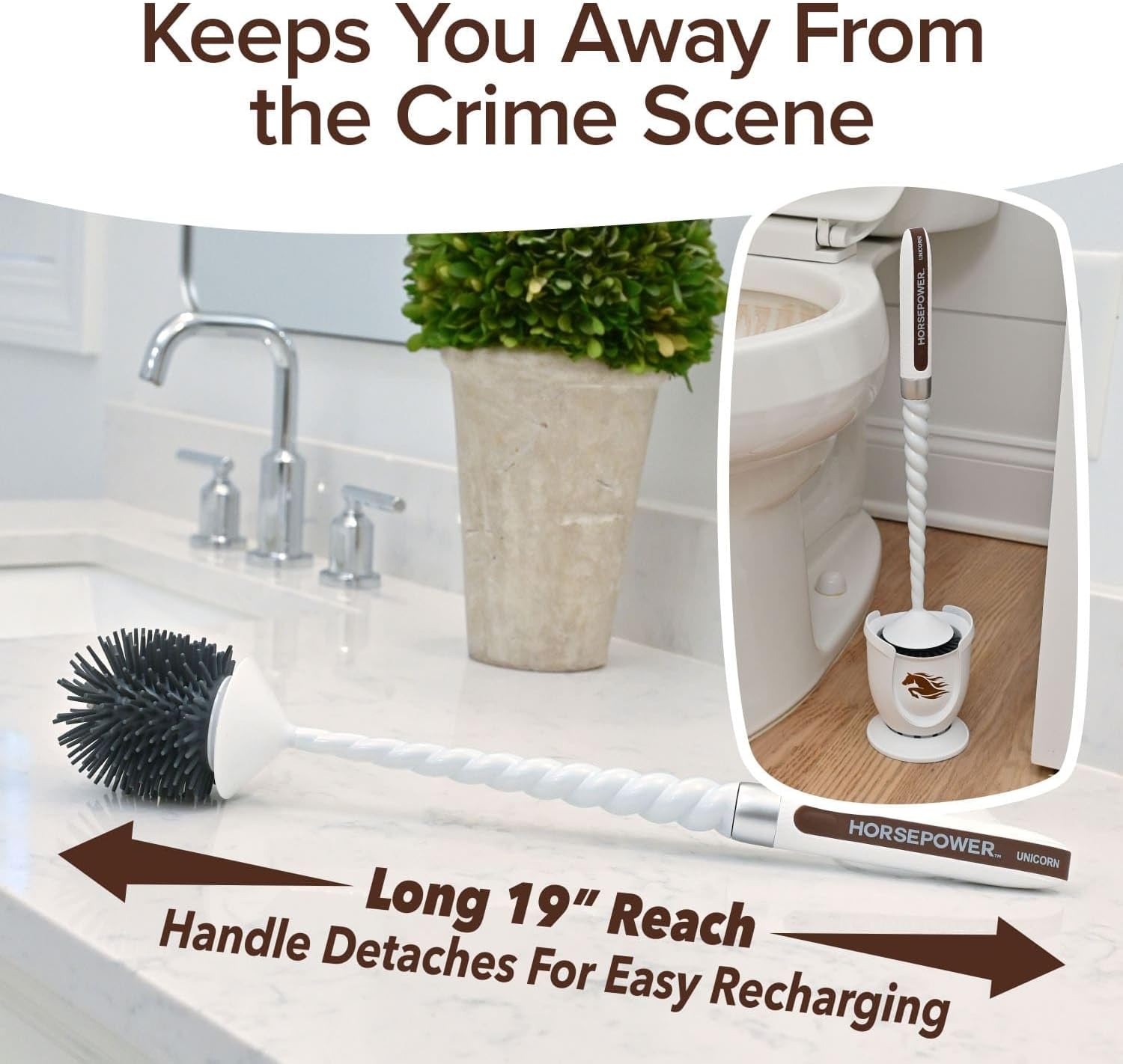 Horsepower Unicorn Motorized Toilet Brush Rechargeable