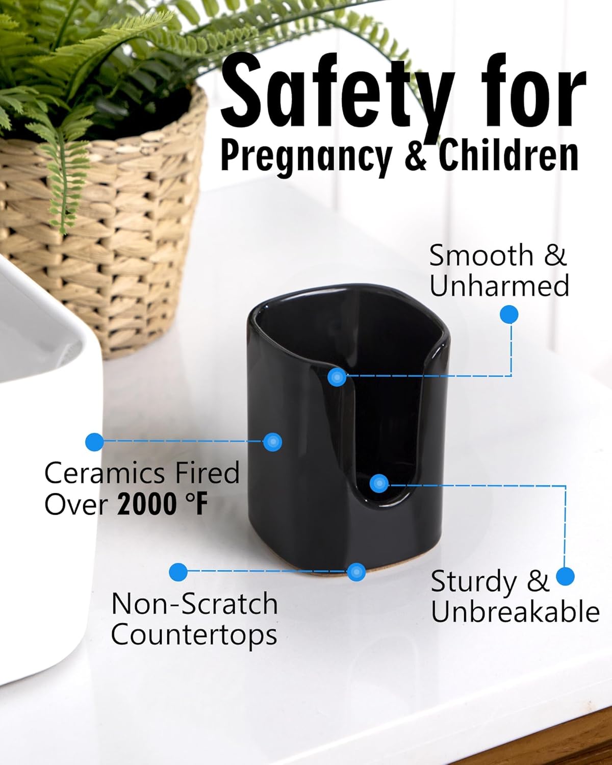 Viosuniu 5 oz Square Ceramic Cup Dispenser