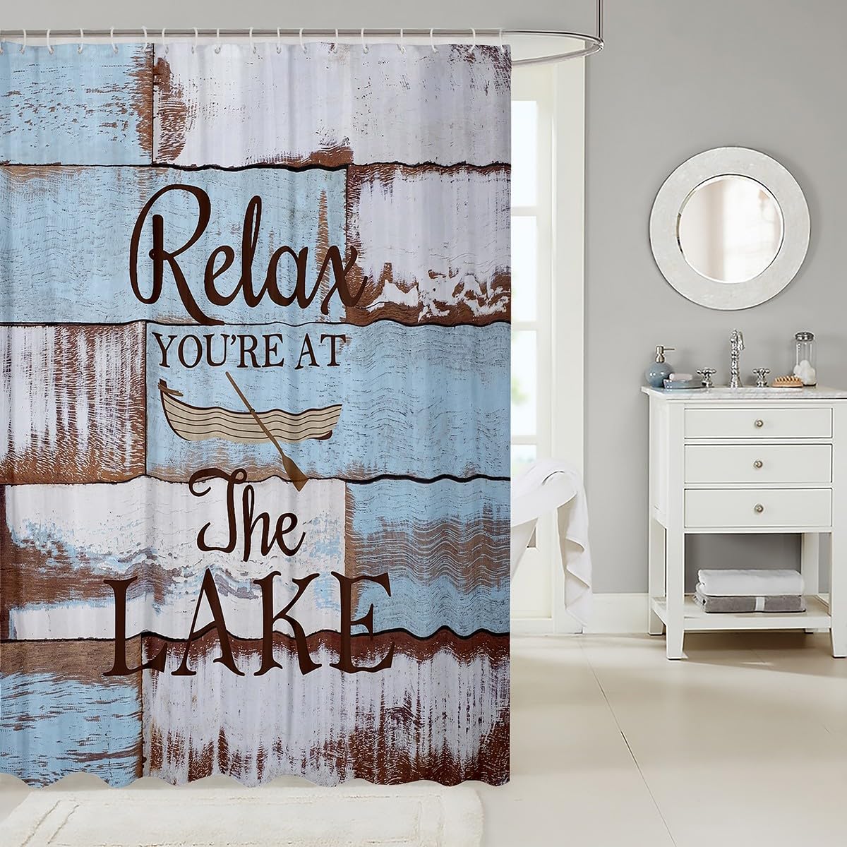 Erosebridal Lake Bathroom Accessories Set 72x72