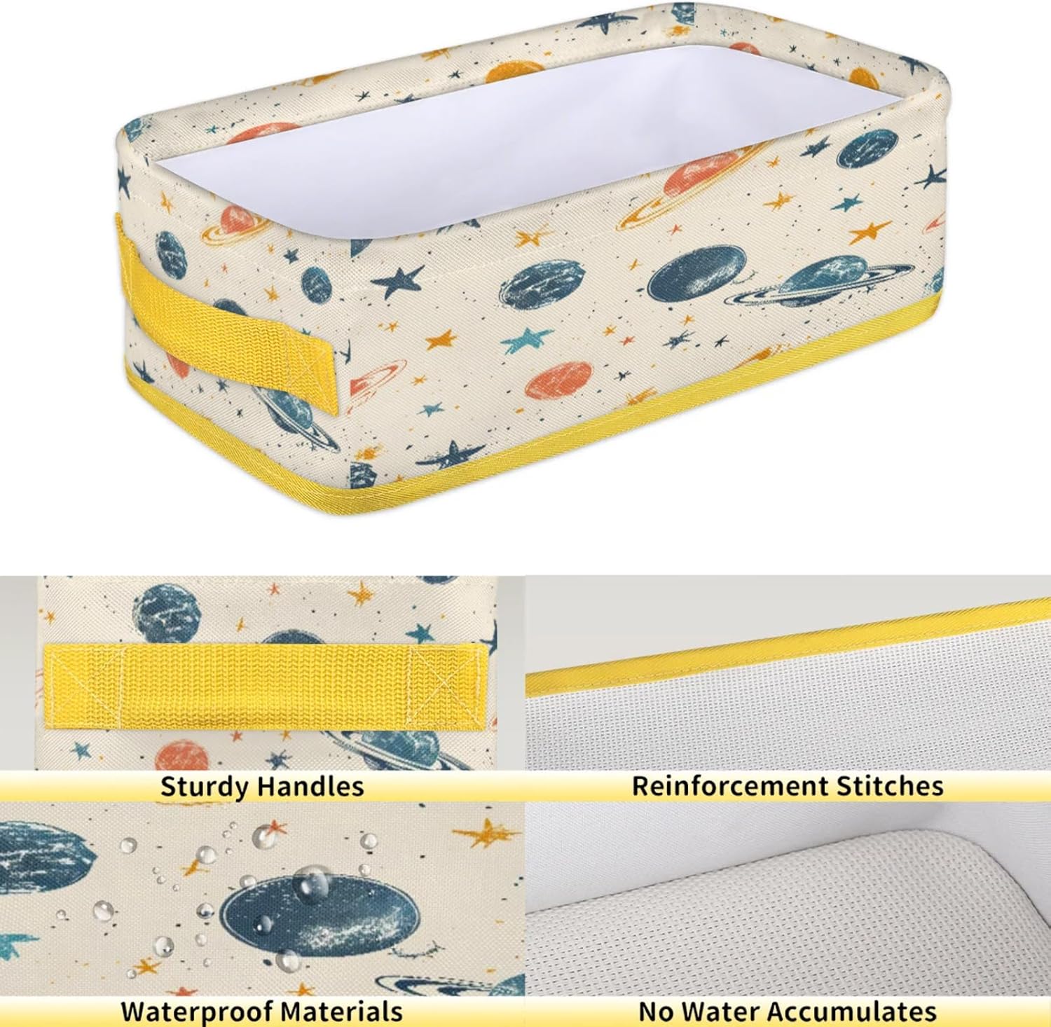 Solar System Space Toilet Paper Basket with Handles