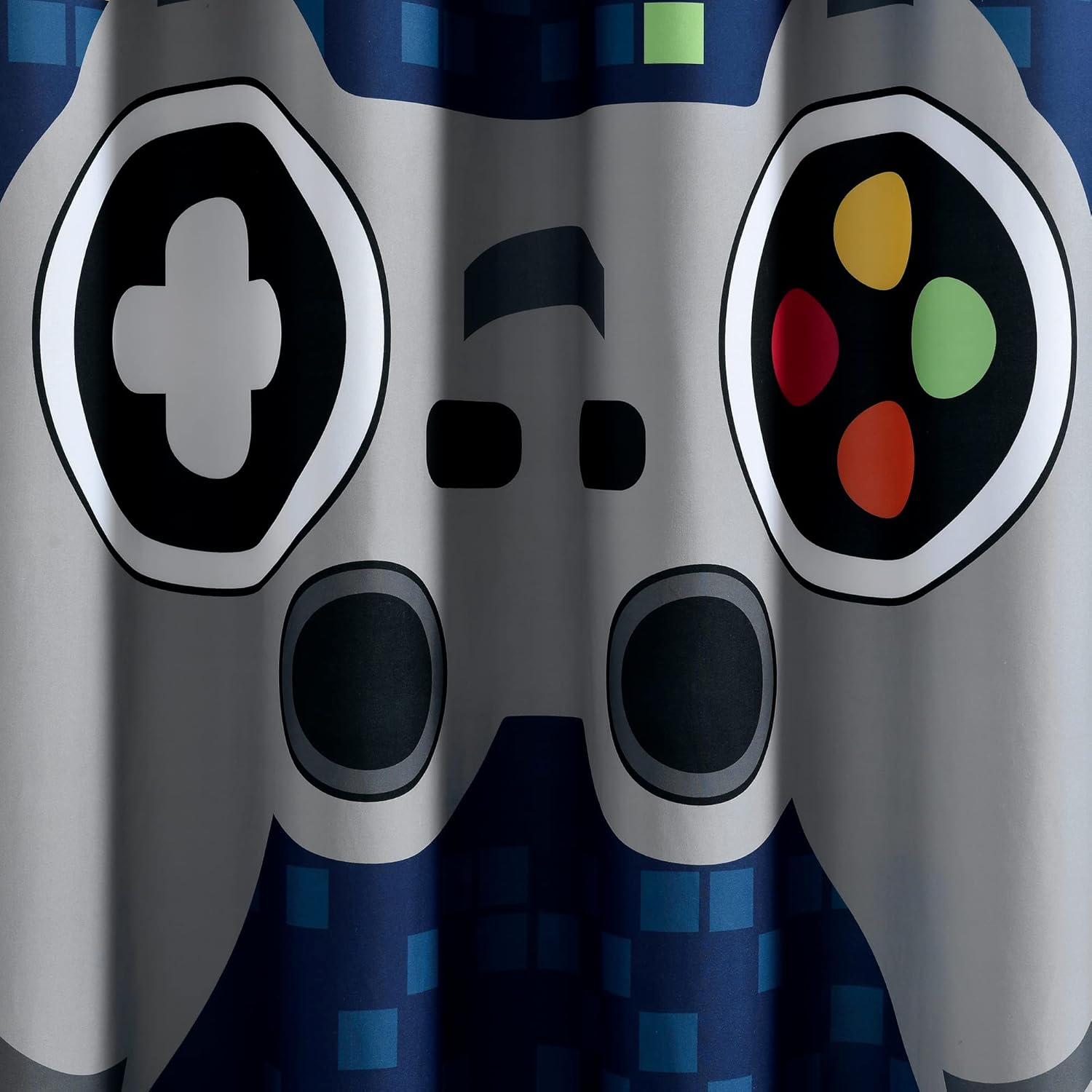 Lush Decor Video Games Shower Curtain 72x72 Navy