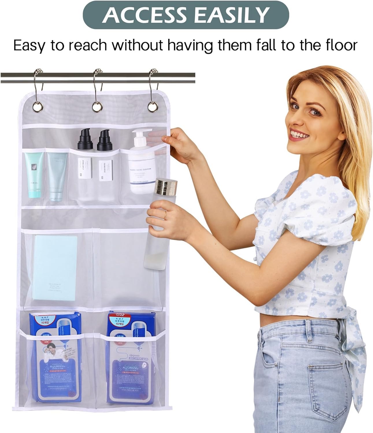 MISSLO 2 Pack Mesh Shower Caddy Organizer 1