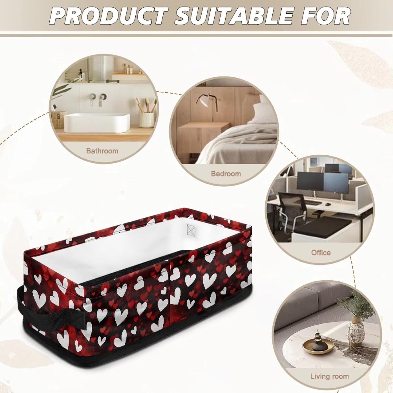 Toilet Paper Storage Basket with Handles for Home