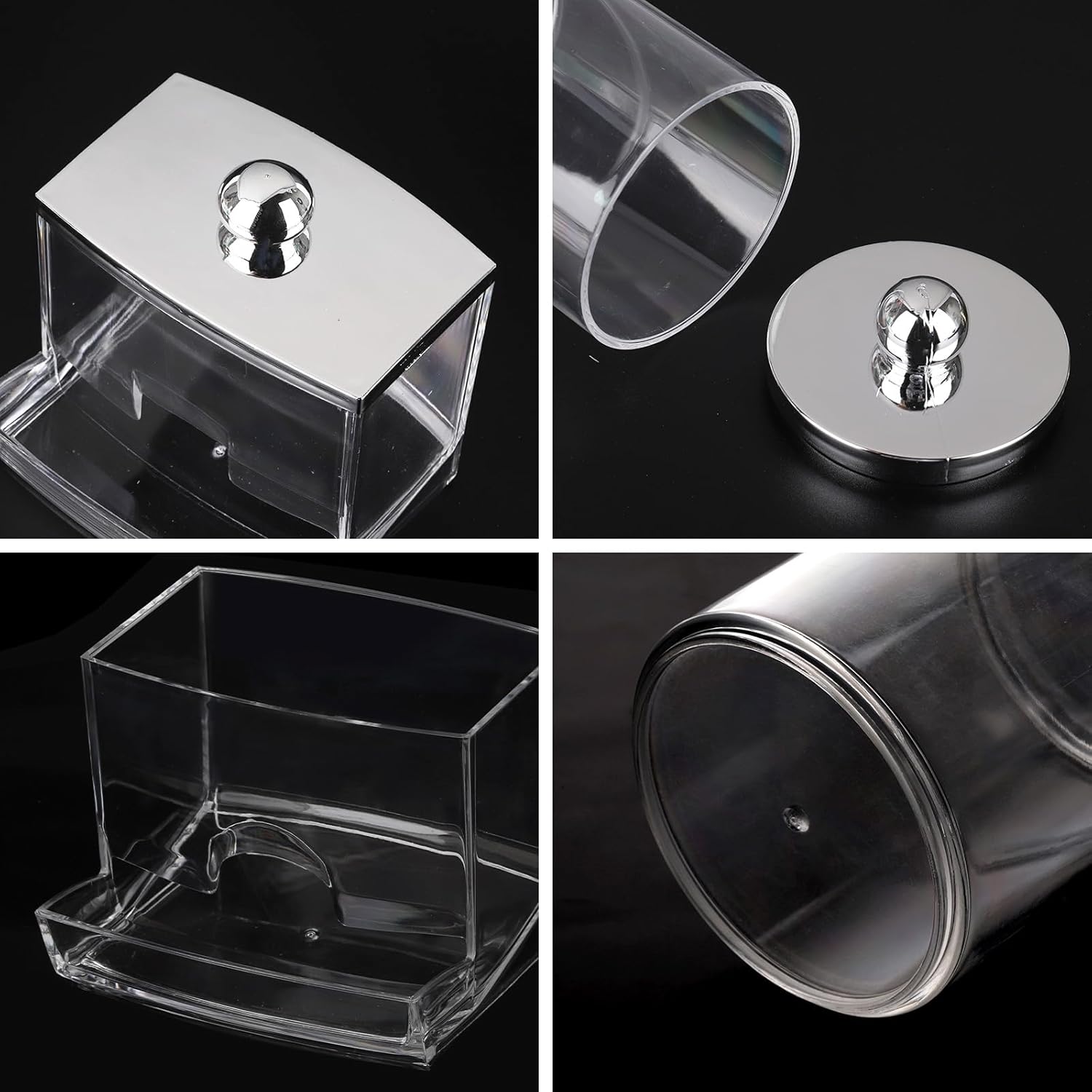 Tbestmax 2 Pack Qtip Holder - Durable Storage Canisters