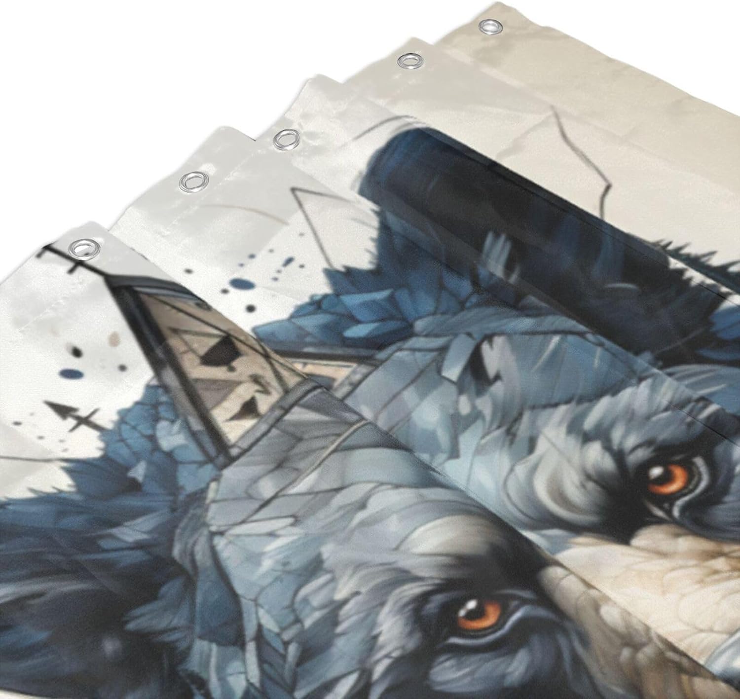 TIYAANDSY Black Bear Shower Curtain Set 72x72in