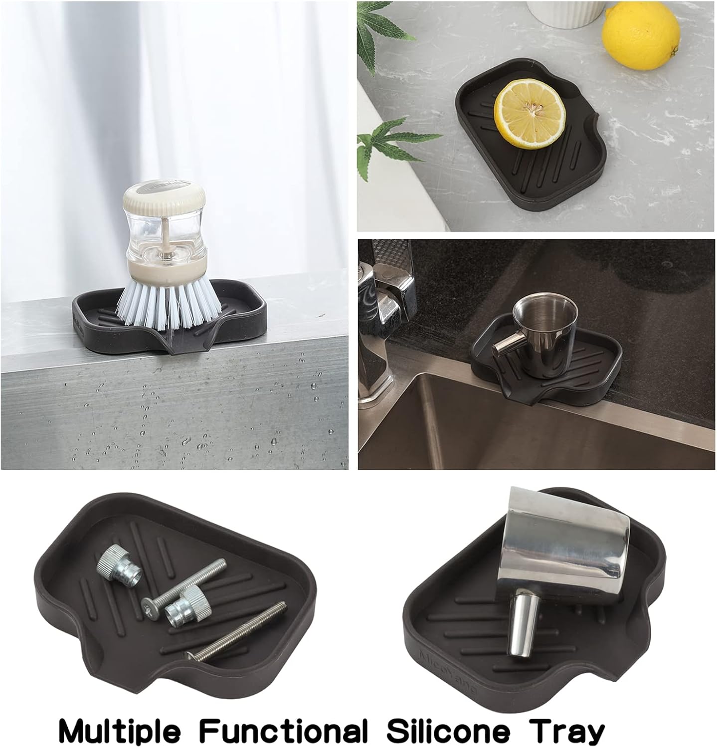 MicoYang Silicone Soap Dish with Drain Spout