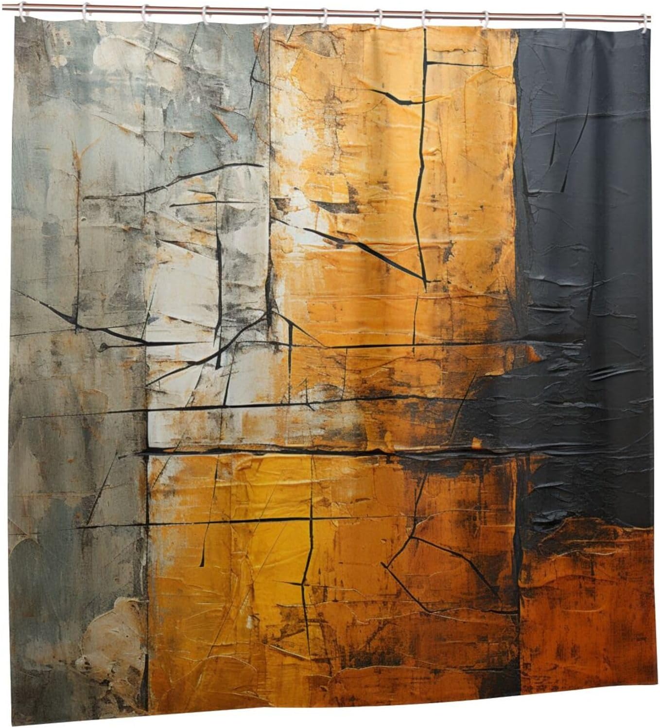 Modern Waterproof Abstract Shower Curtain Set