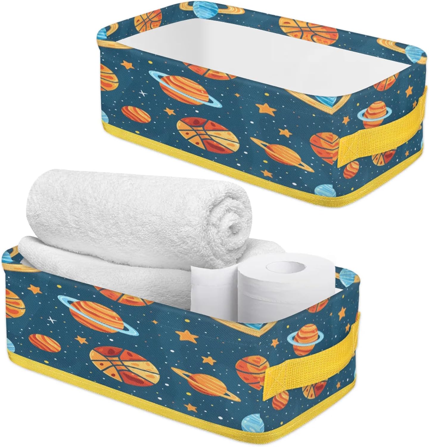 Snatocys Basketball Toilet Paper Basket with Handles