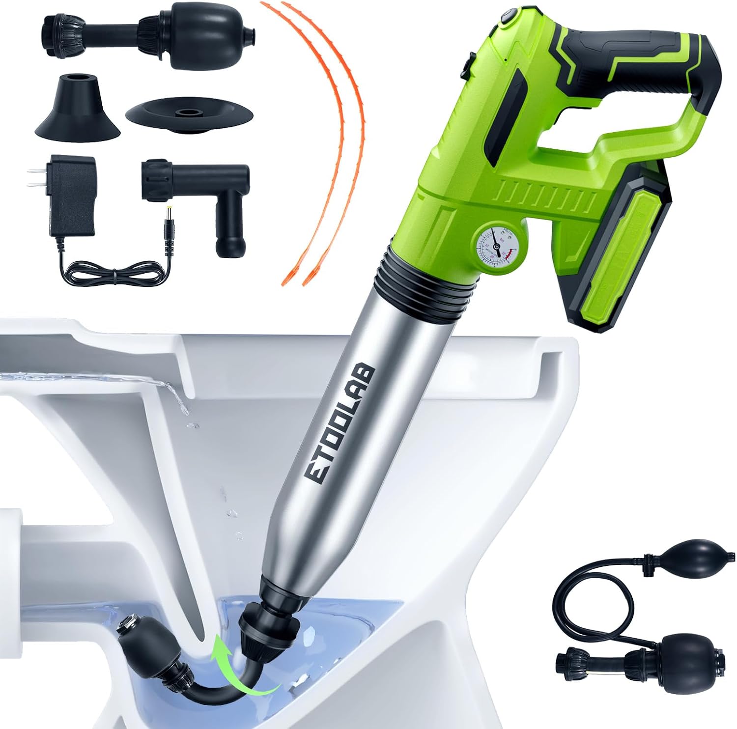 Electric Toilet Plunger Heavy Duty Clog Remover