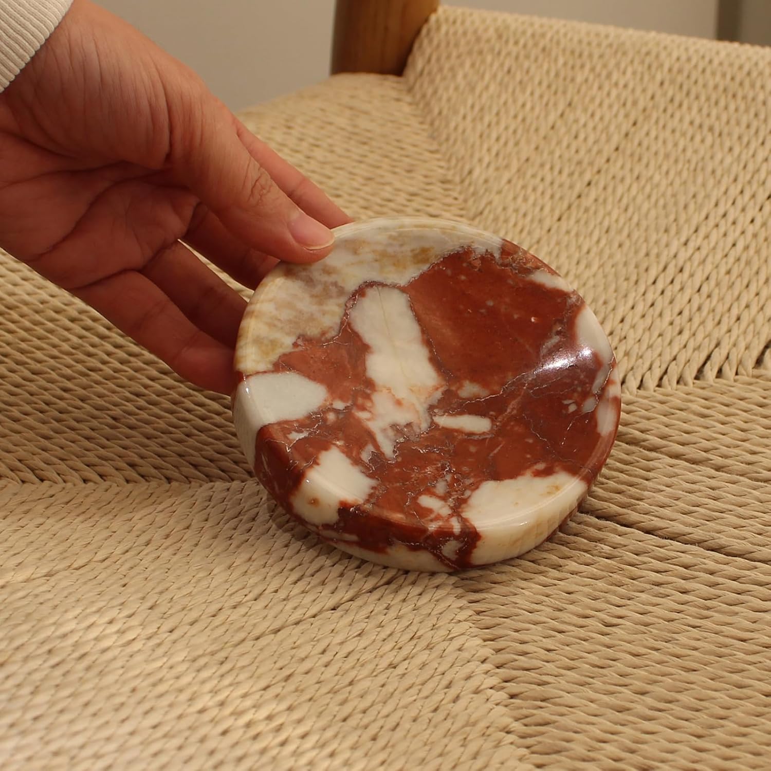 Natural Calacatta Red Marble Soap Dish