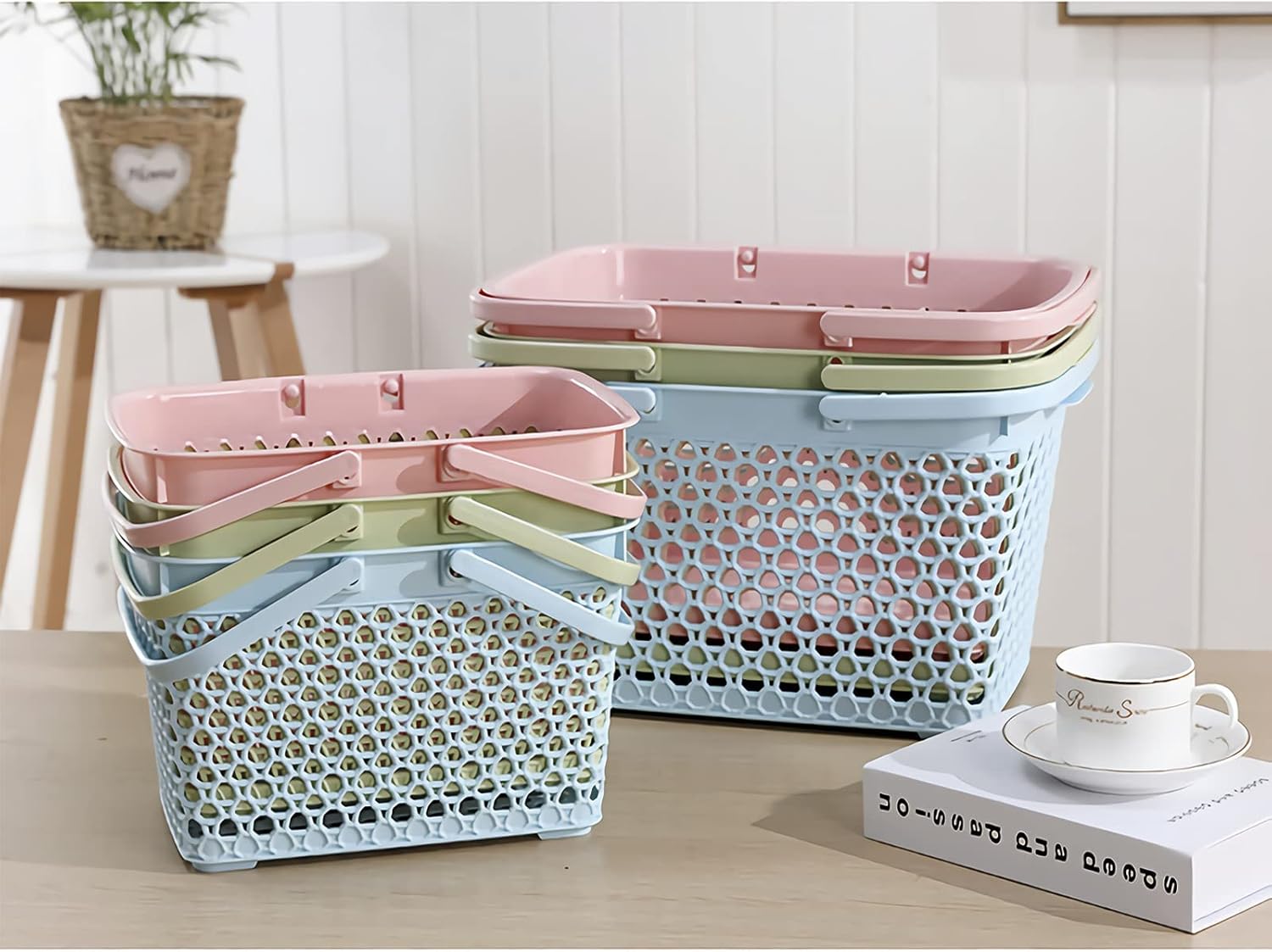 Anyoifax Green Portable Shower Caddy Basket with Handles
