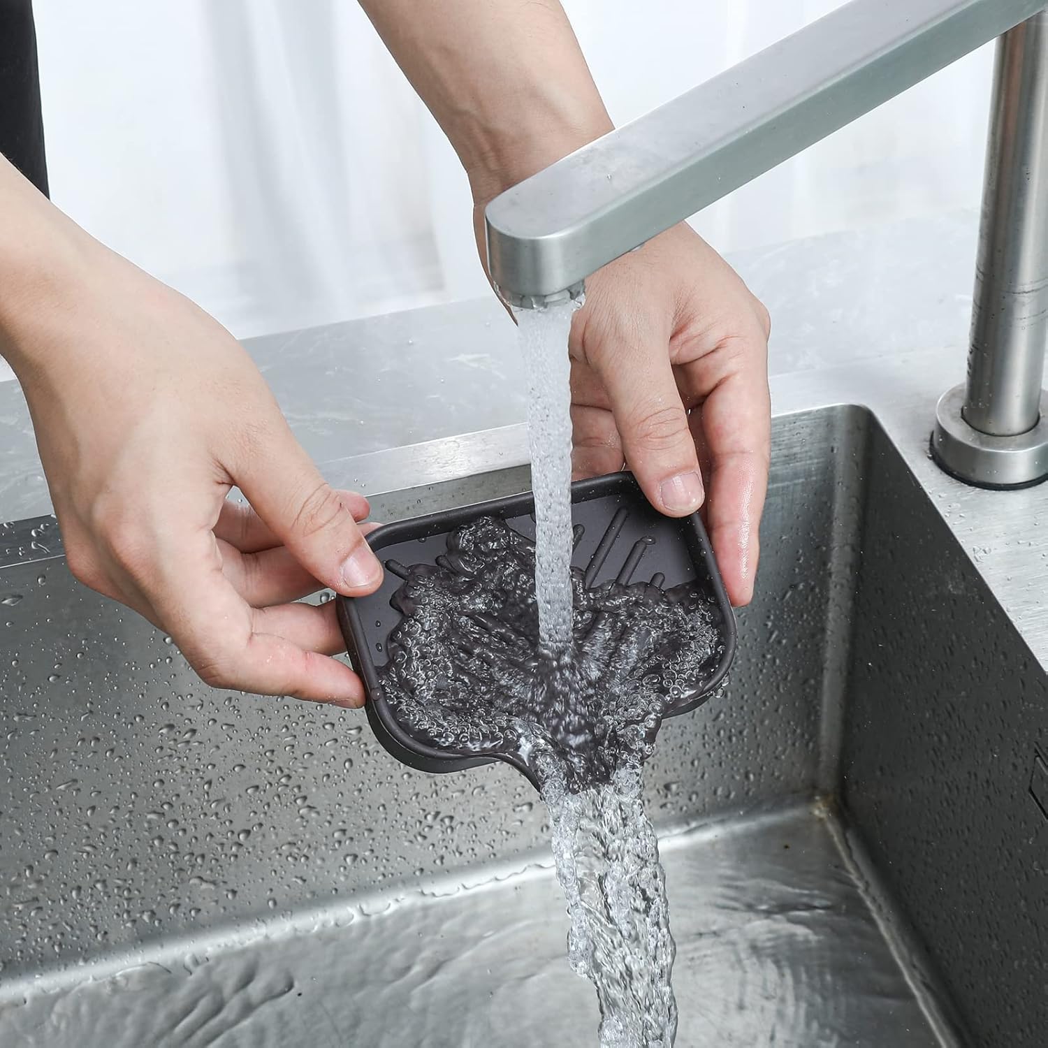 MicoYang Silicone Soap Dish with Drain Spout