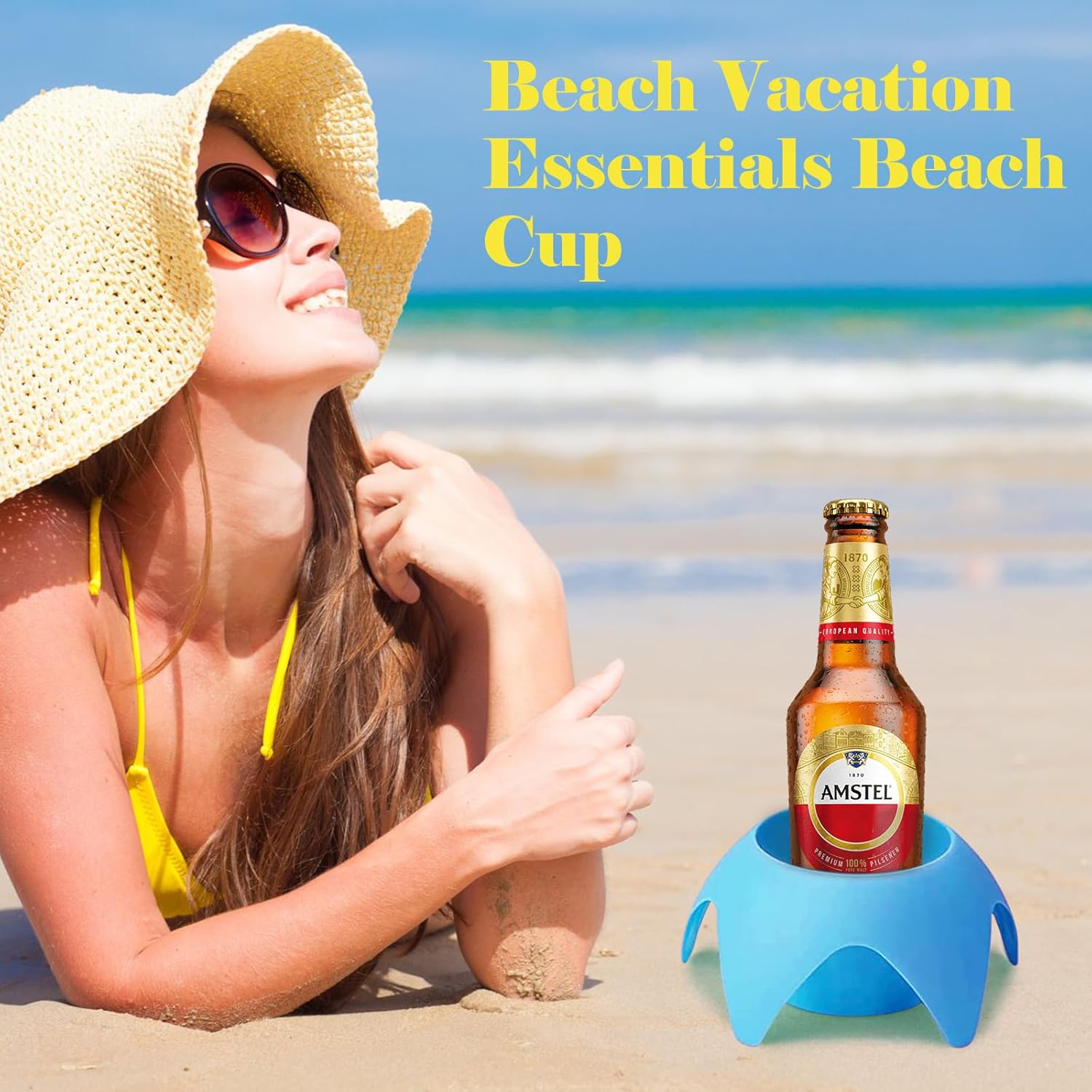 Ideal Swan 10 Pack Beach Cup Holder - Multicolor