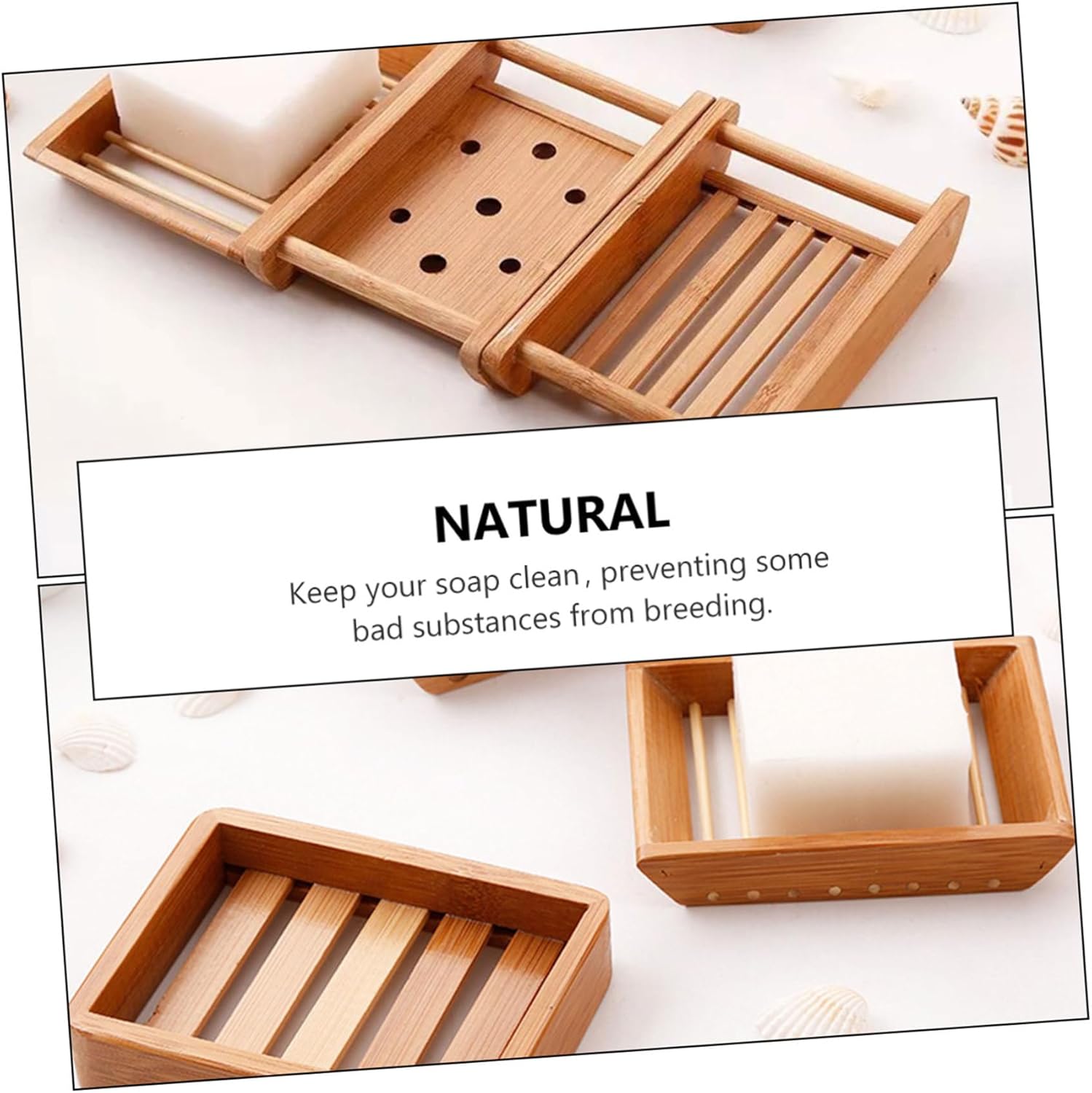 RORPOIR 2pcs Japanese Style Soap Dish for Bathroom Organization