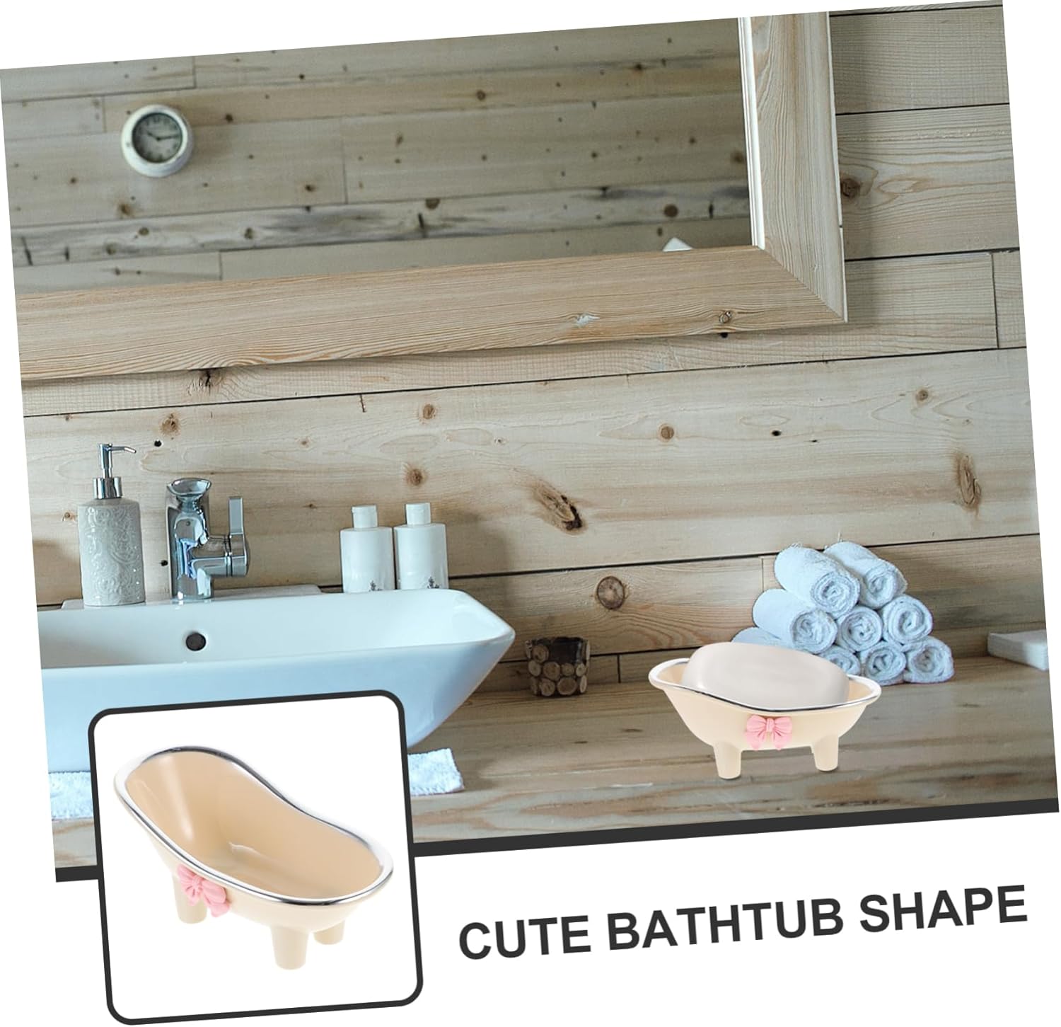 Cute Bathtub Shaped Soap Holder for Bathroom Decor