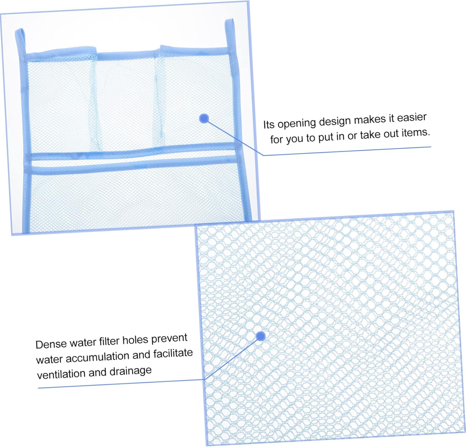 MAGICLULU Hanging Mesh Shower Organizer Bag for Family and Kids
