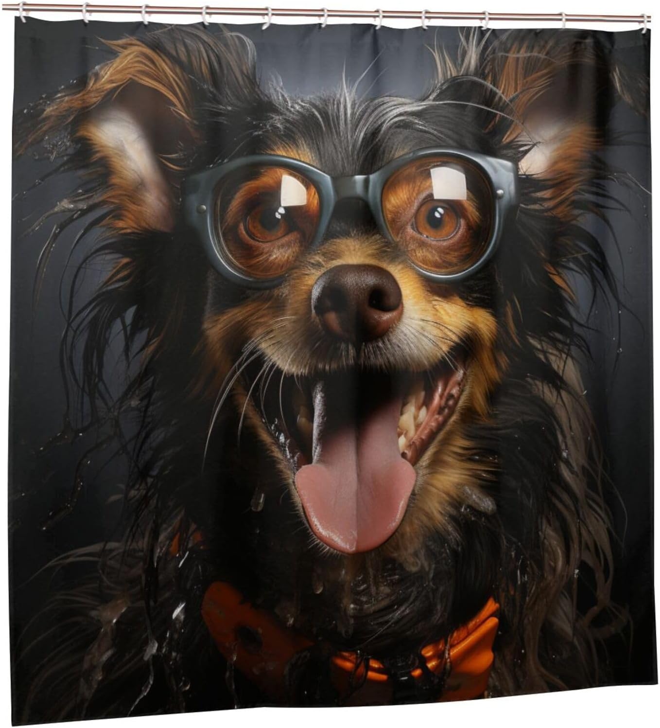 Cute Animal Funny Hippie Boho Shower Curtain Set with 12 Hooks 72x72in