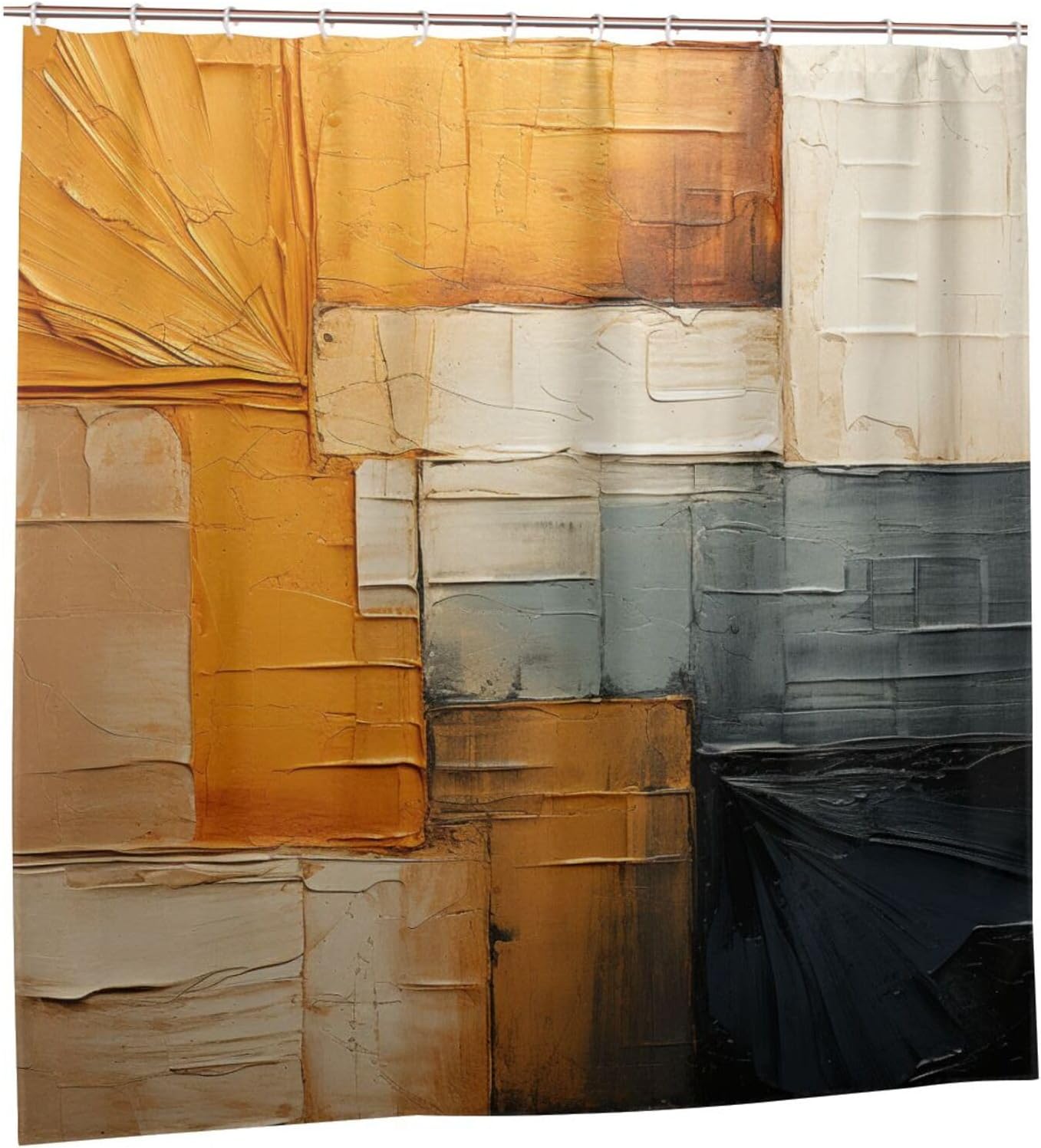 TIYAANDSY Abstract Boho Shower Curtain Set 1