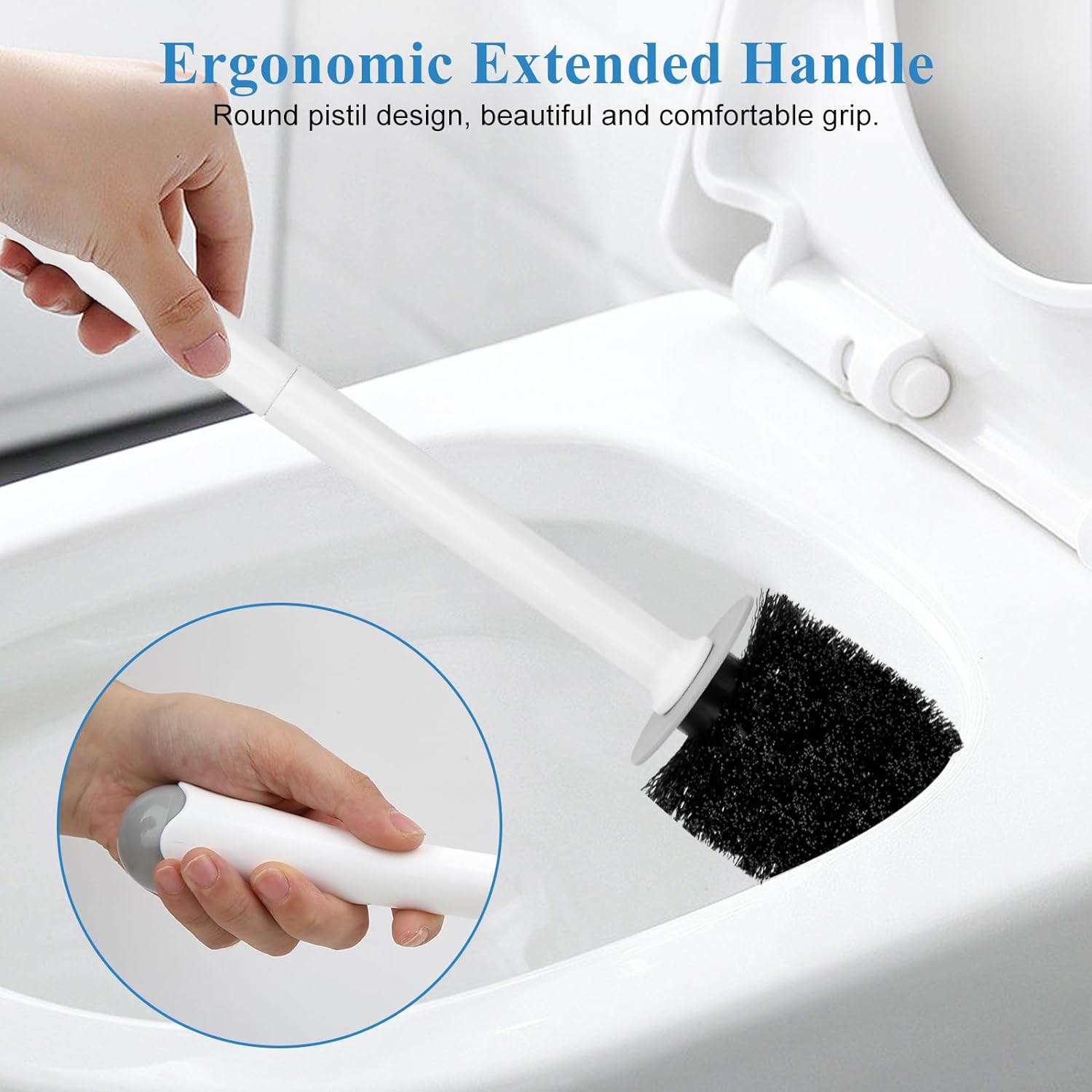 Alpsnow Toilet Bowl Brush and Holder 2 Pack 1