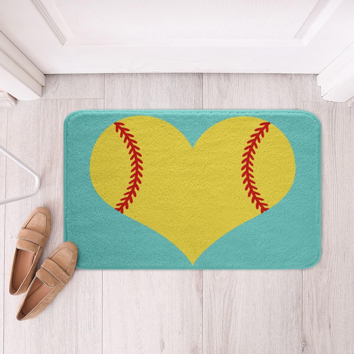 Softball Shower Curtain Set for Bathroom Decor