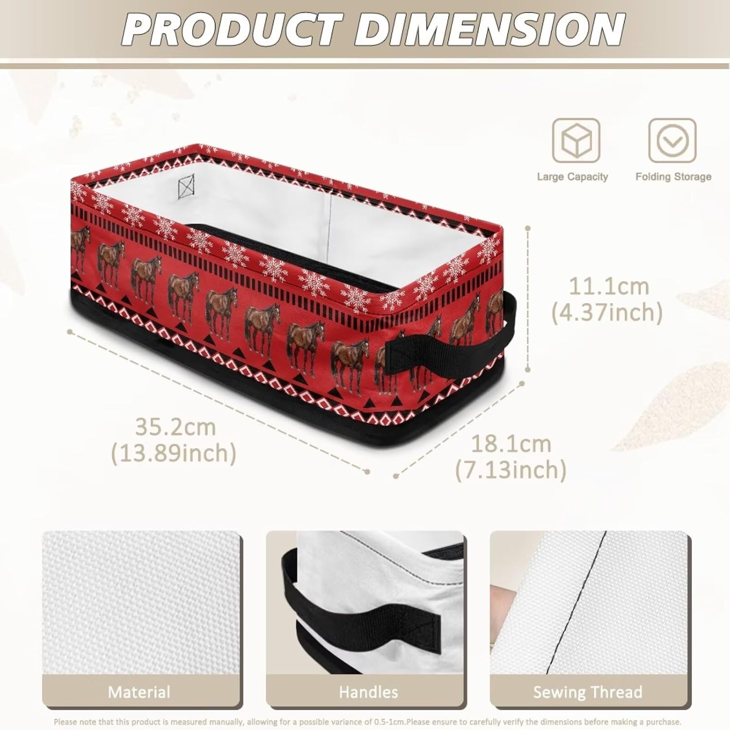 CREAMIC Toilet Paper Holder Basket with Handle