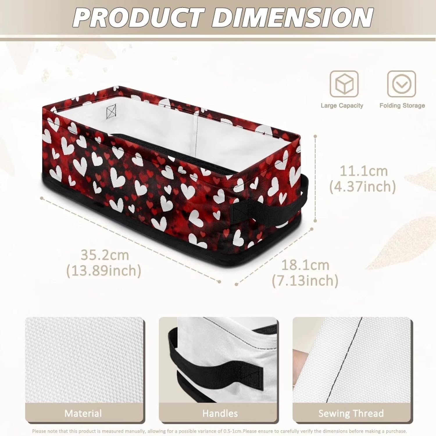 Toilet Paper Storage Basket with Handles for Home
