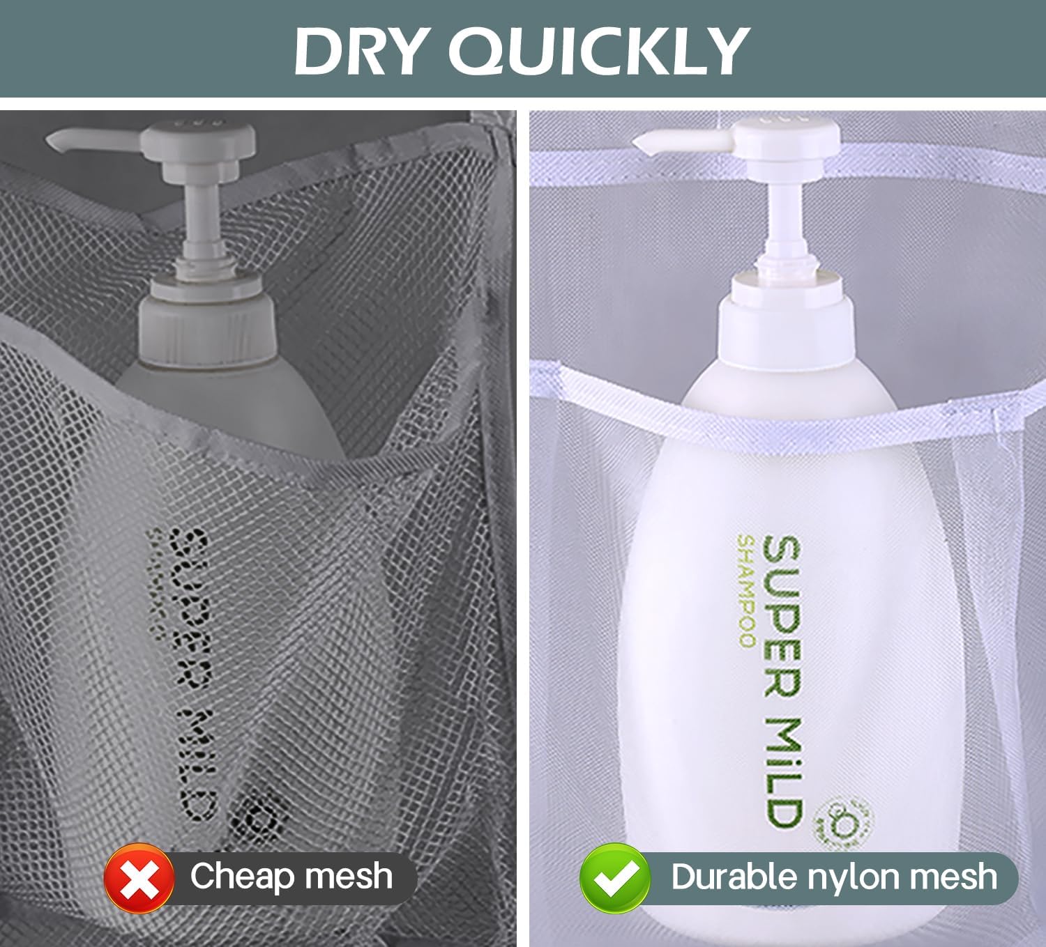MISSLO 2 Pack Mesh Shower Caddy Organizer 1