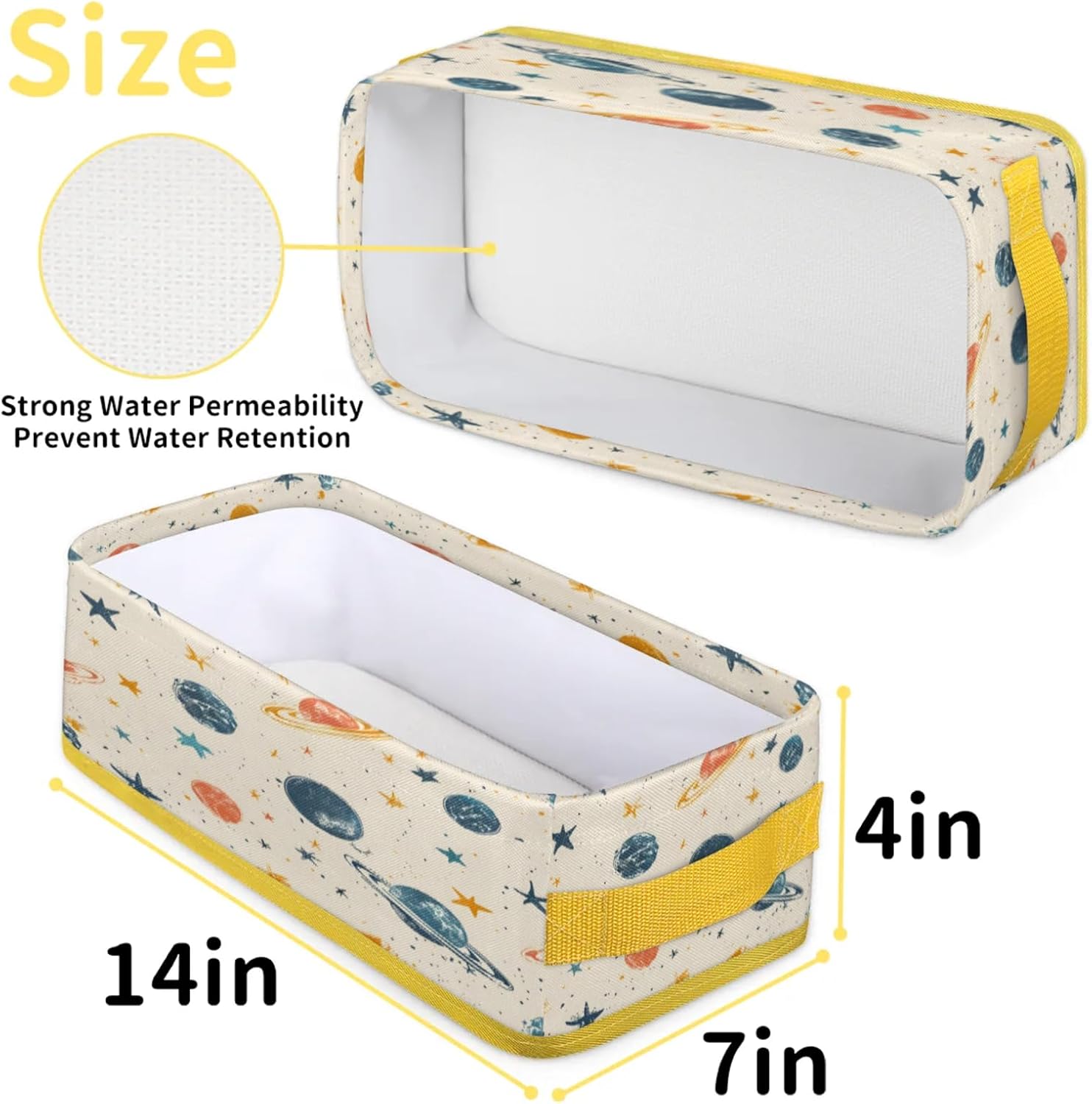 Solar System Space Toilet Paper Basket with Handles