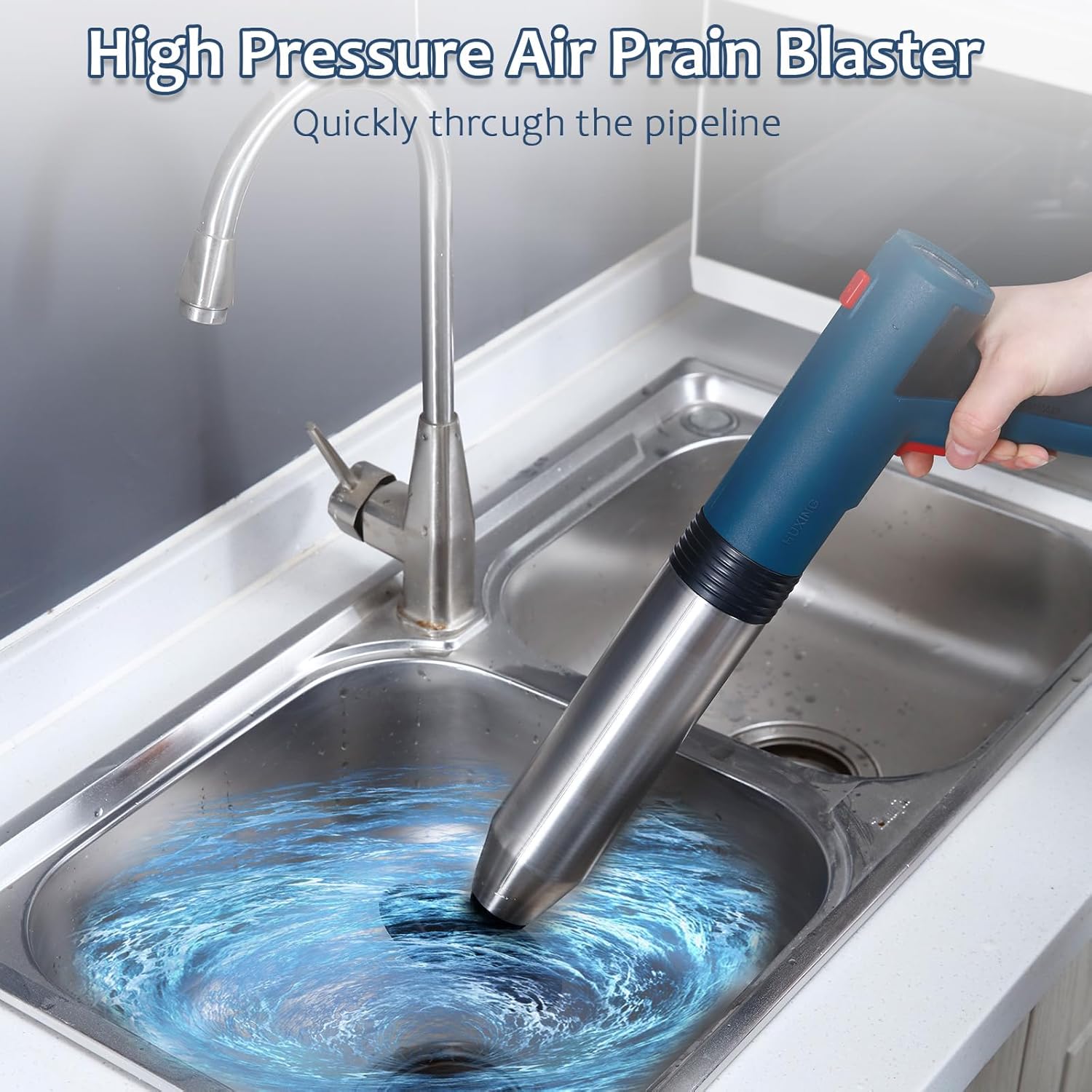 VNJOBAS Heavy Duty Air Plunger with Built-in Battery