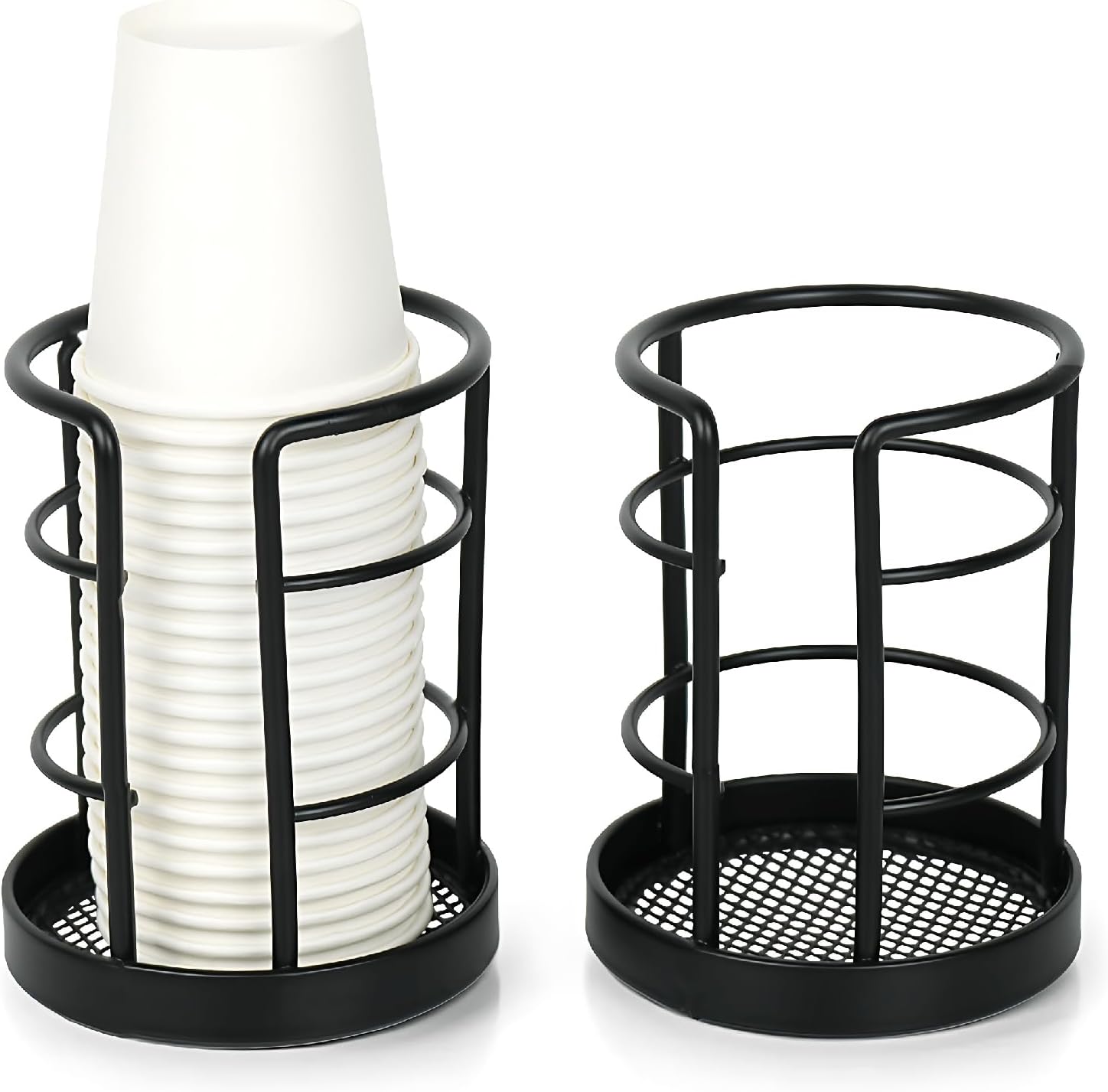 HillSpring Metal Cup Dispenser Black Finish