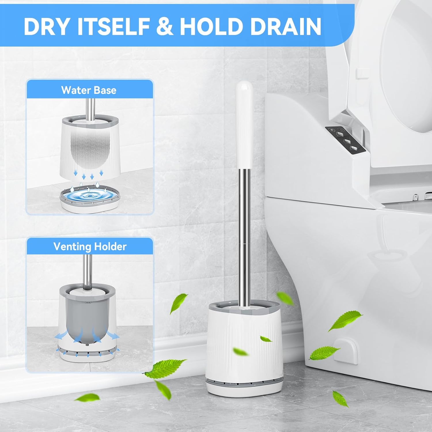 TRENTI Toilet Brush and Holder Set Wall Mounted