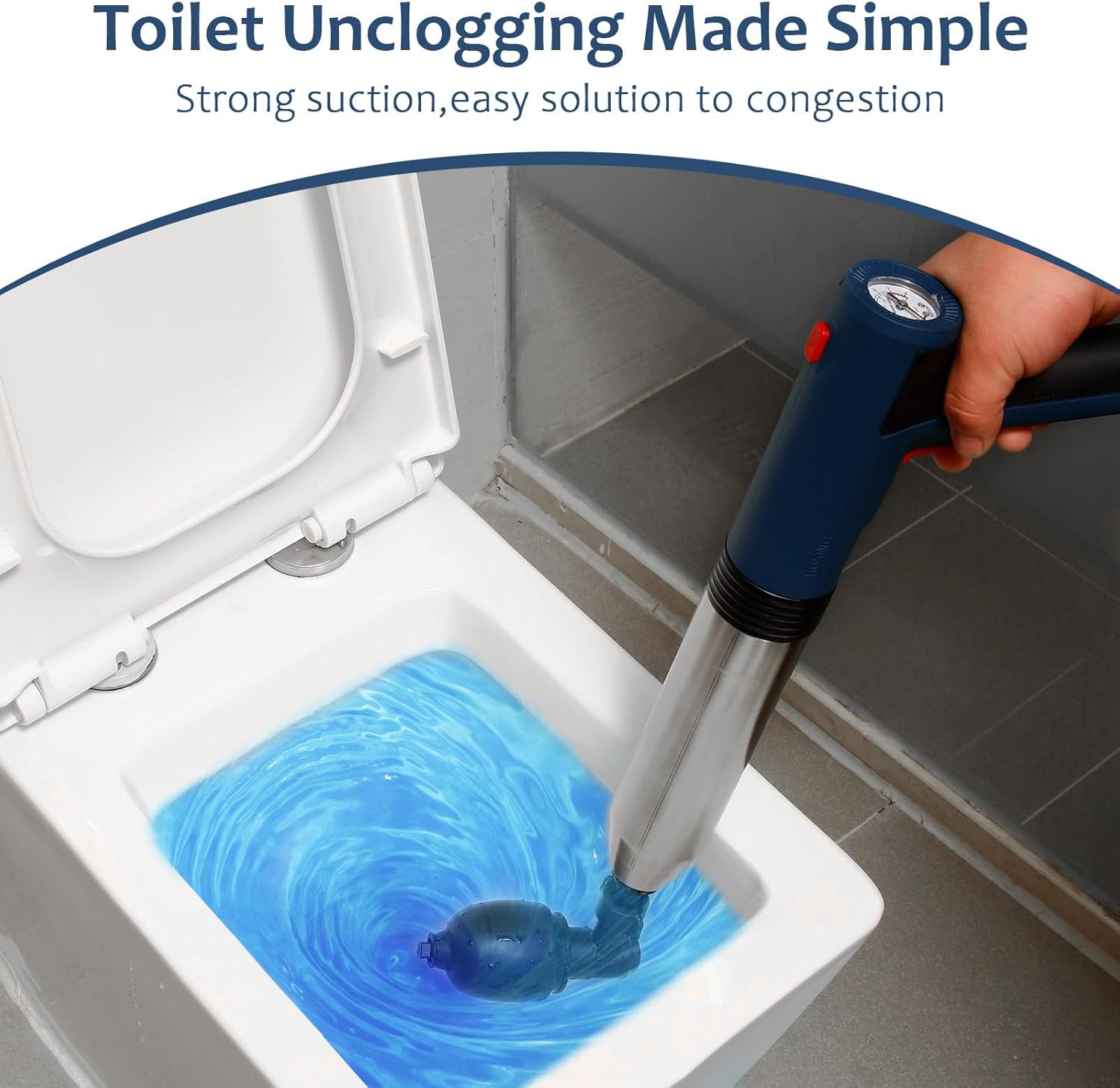 VNJOBAS Heavy Duty Air Plunger with Built-in Battery