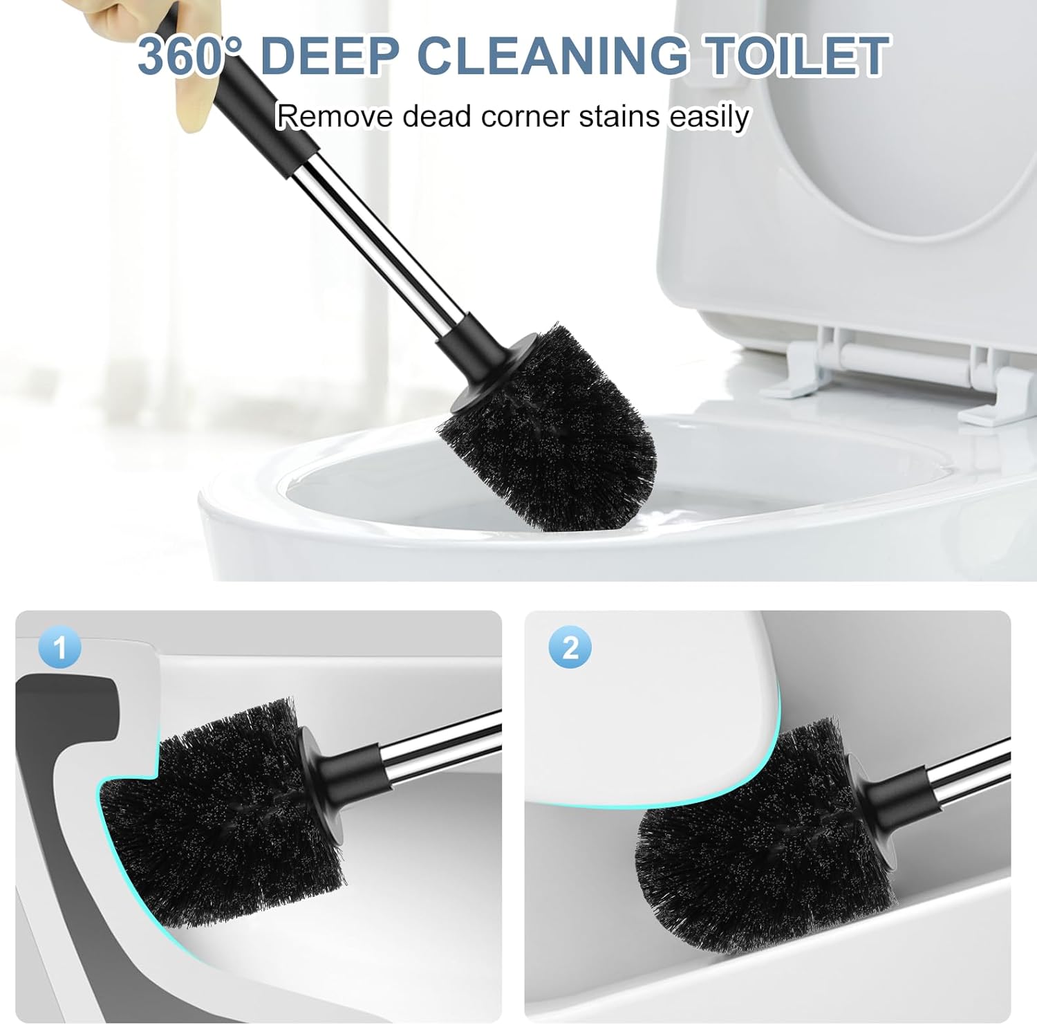 SetSail Toilet Brush with Auto Lid Holder