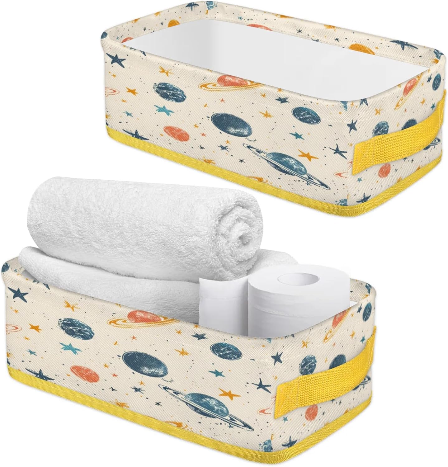 Solar System Space Toilet Paper Basket with Handles