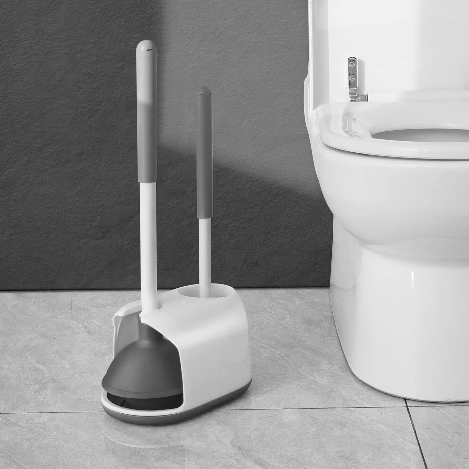 Eyliden Toilet Plunger and Brush Set with Holder