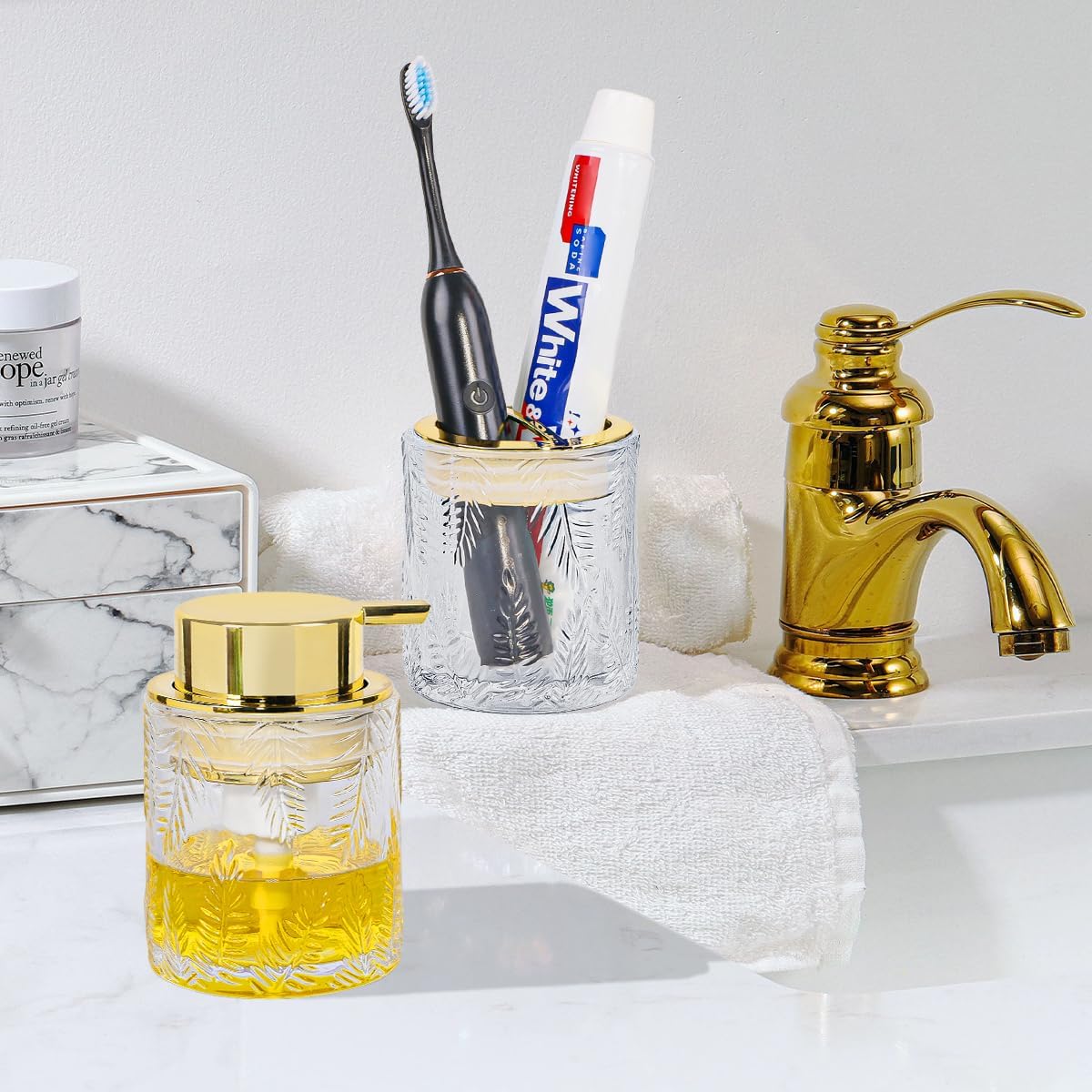 Fvstar Glass Bathroom Accessories Set 2pcs
