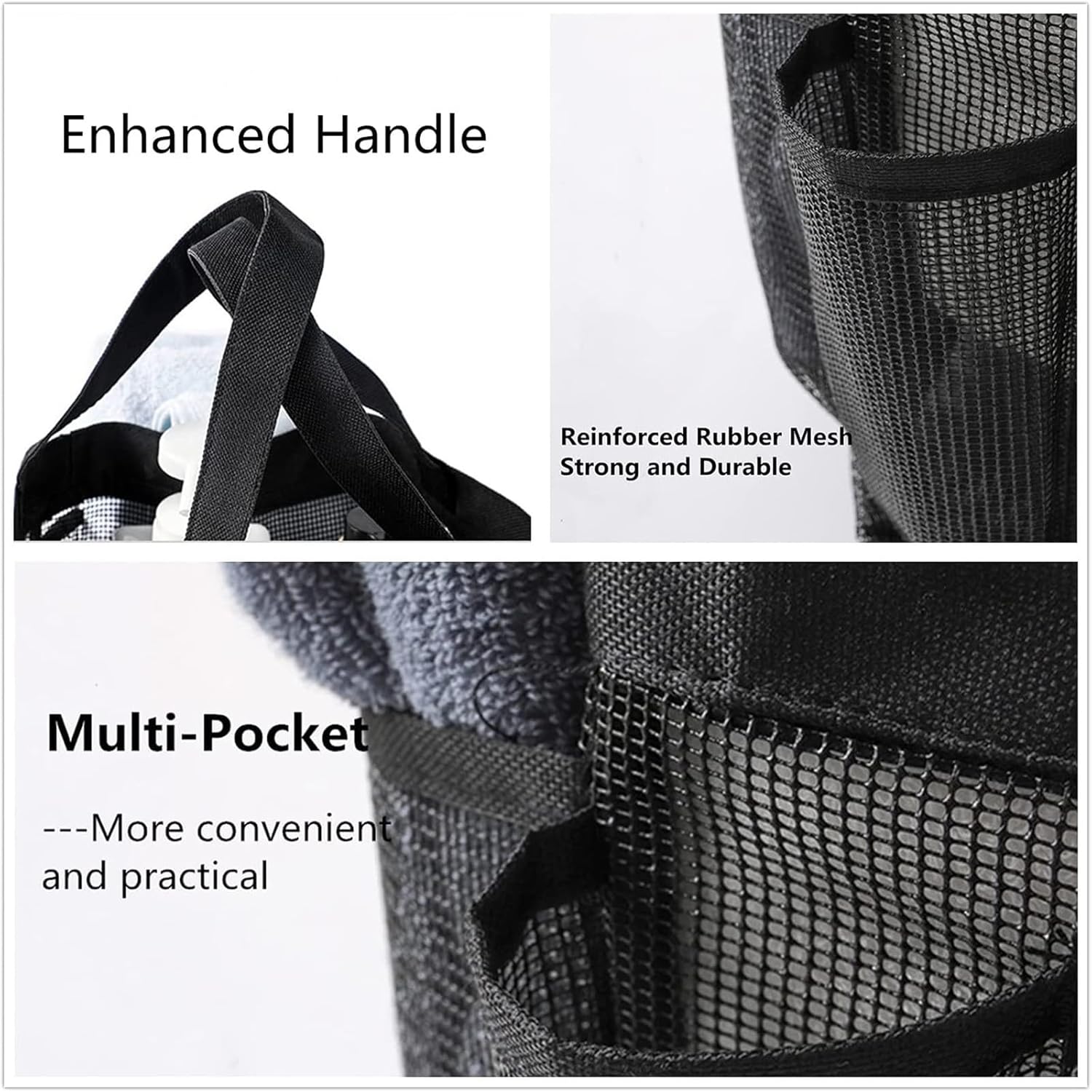 Portable Mesh Shower Caddy with 8 Deep Pockets 1
