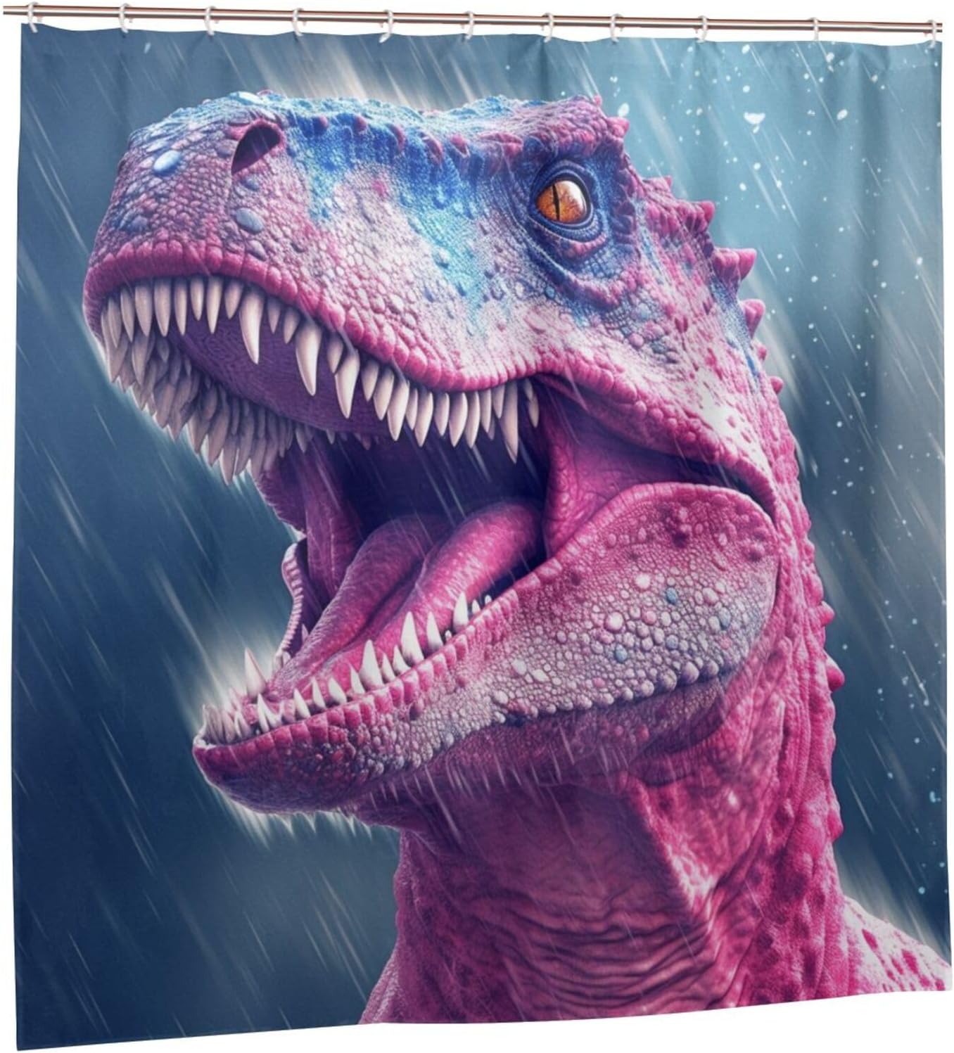 TIYAANDSY Roaring Dinosaur Shower Curtain Set