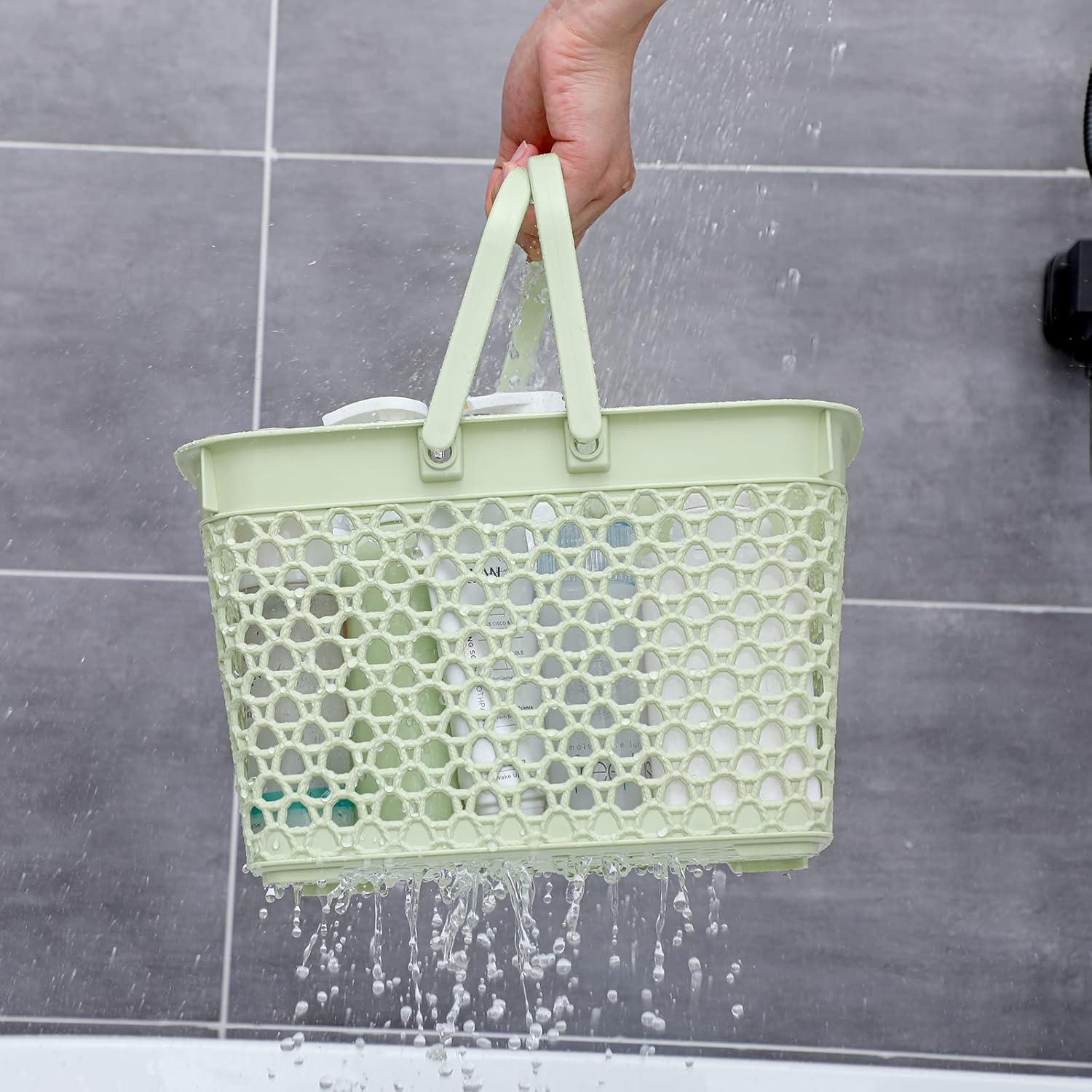 Anyoifax Green Portable Shower Caddy Basket with Handles