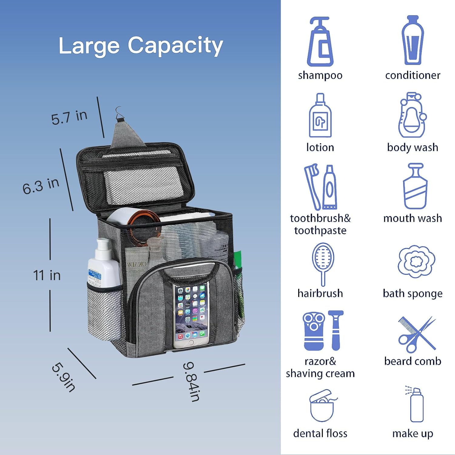 ZHIYUEJING Shower Caddy Portable Travel and Home Use