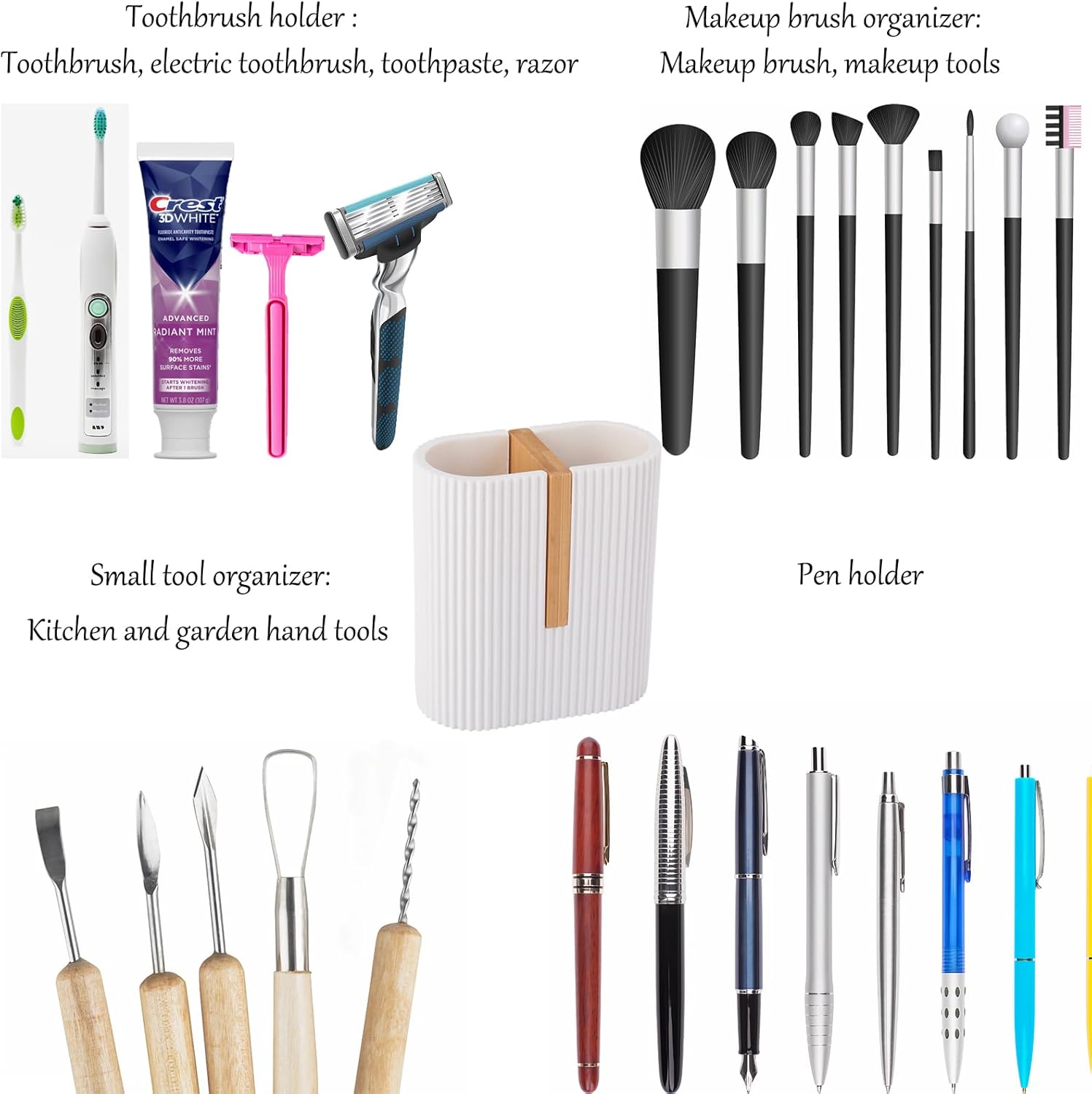 Rejomiik Resin Toothbrush Holder with Marble Design