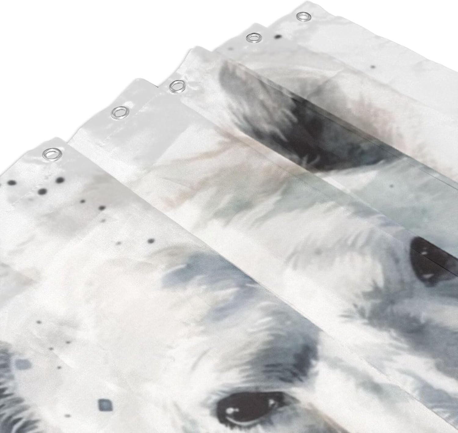 TIYAANDSY Polar Bear Shower Curtain Set 72x72in