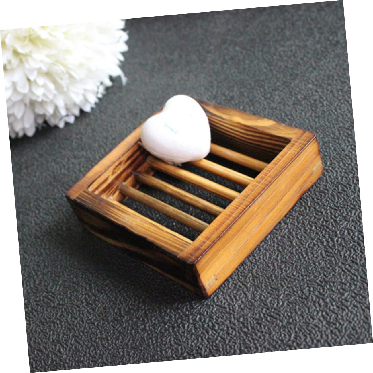 Cabilock Wood Soap Tray with Hollow Design