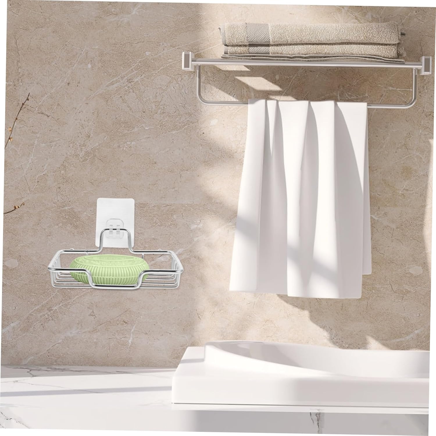 PRETYZOOM Wall Mount Soap Dish with Punch Design