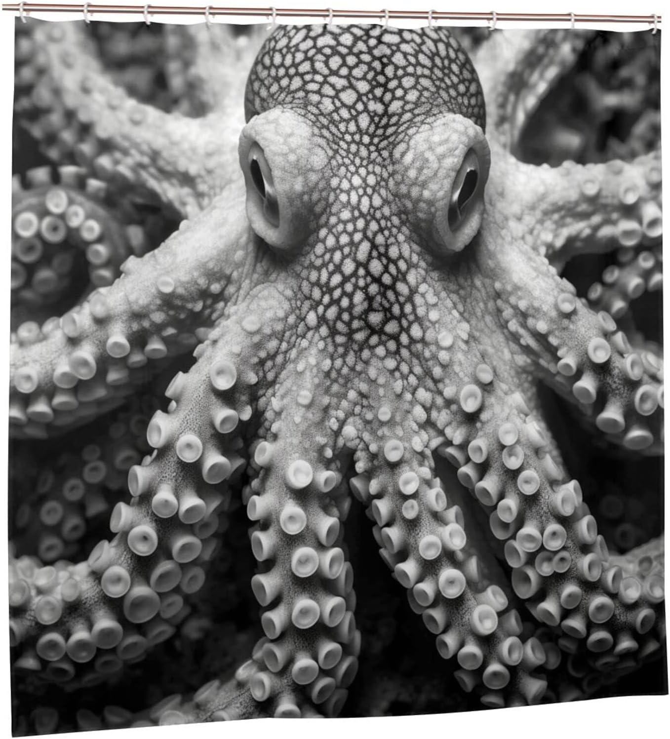 TIYAANDSY Octopus Shower Curtain Set 72x72in 1