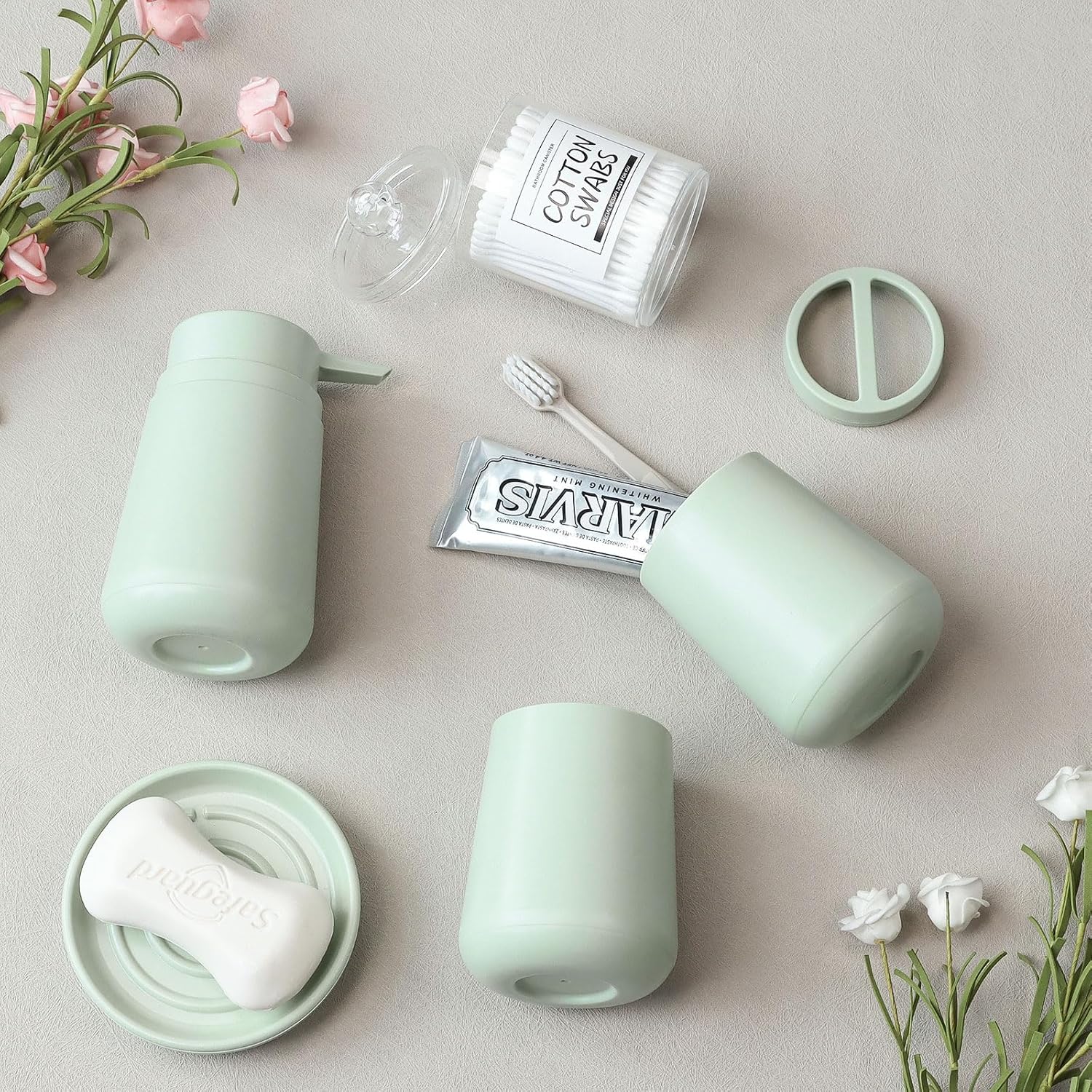IMAVO Green Bathroom Set 5 Piece Modern