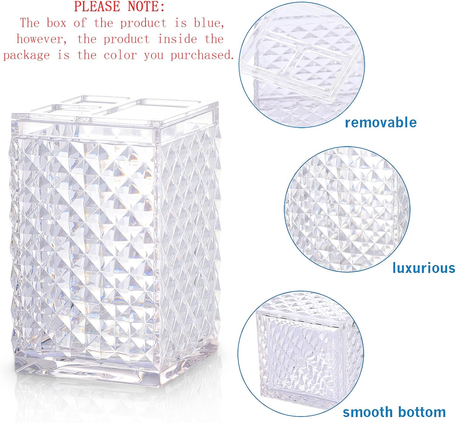 Yueranhu Clear Bathroom Accessory Set 6pcs Acrylic