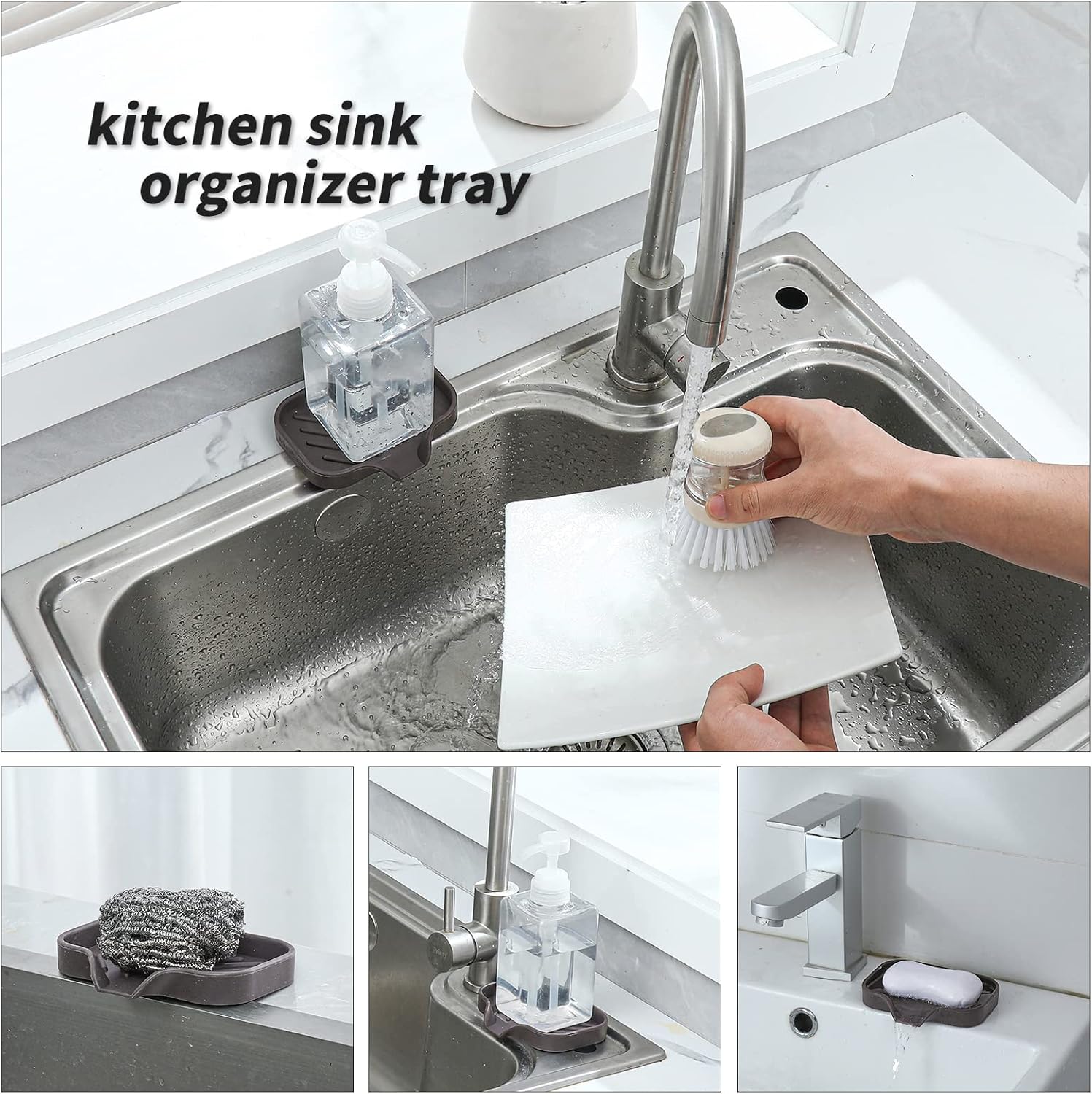 MicoYang Silicone Soap Dish with Drain Spout