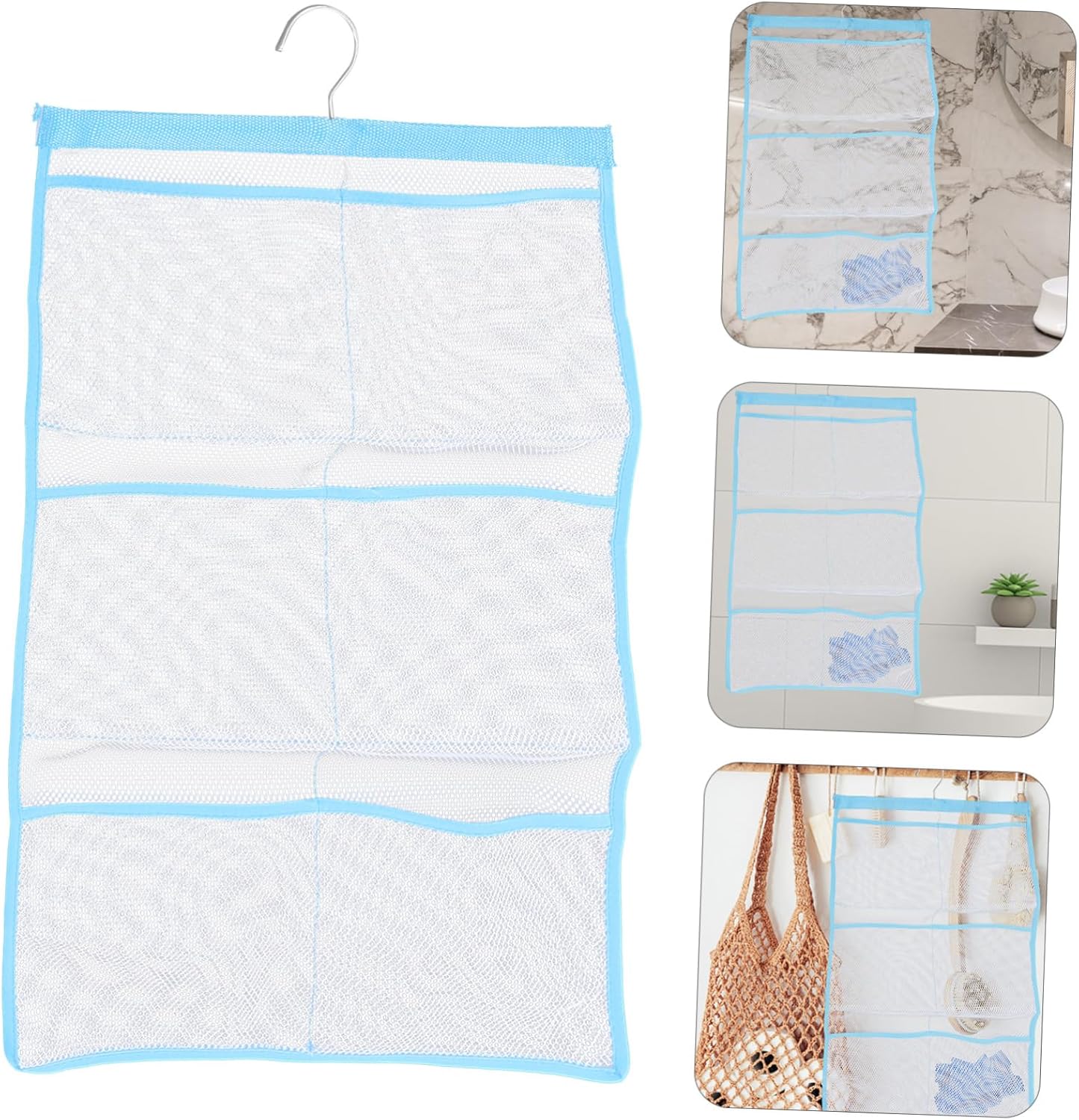 PRETYZOOM Shower Organizer with 6 Mesh Pockets