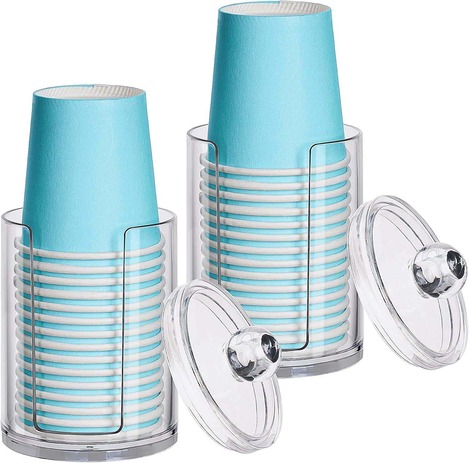 2-Pack Small Bathroom Cup Dispenser for 3-4 oz Cups